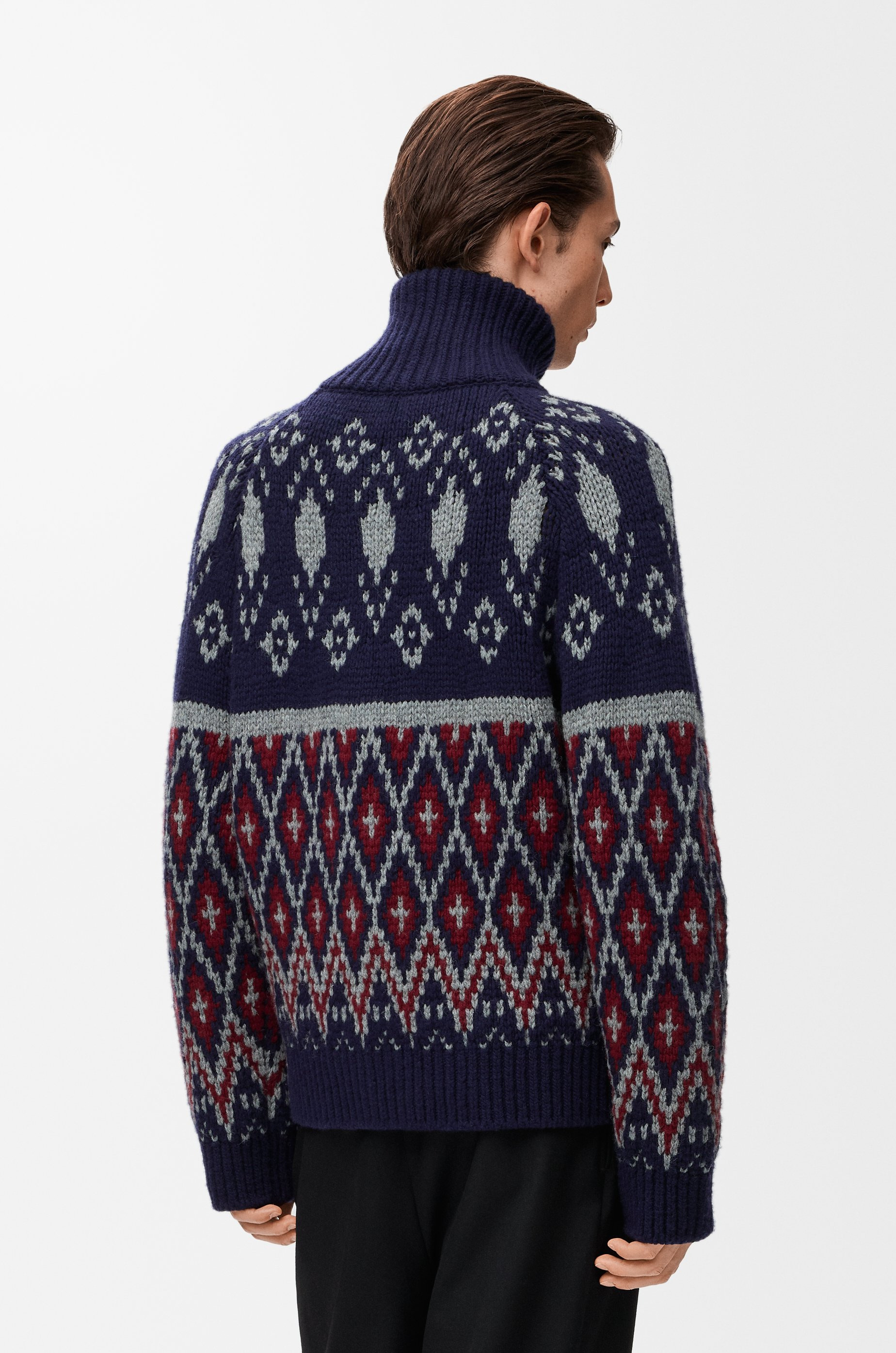 Zip-up cardigan in wool - 4
