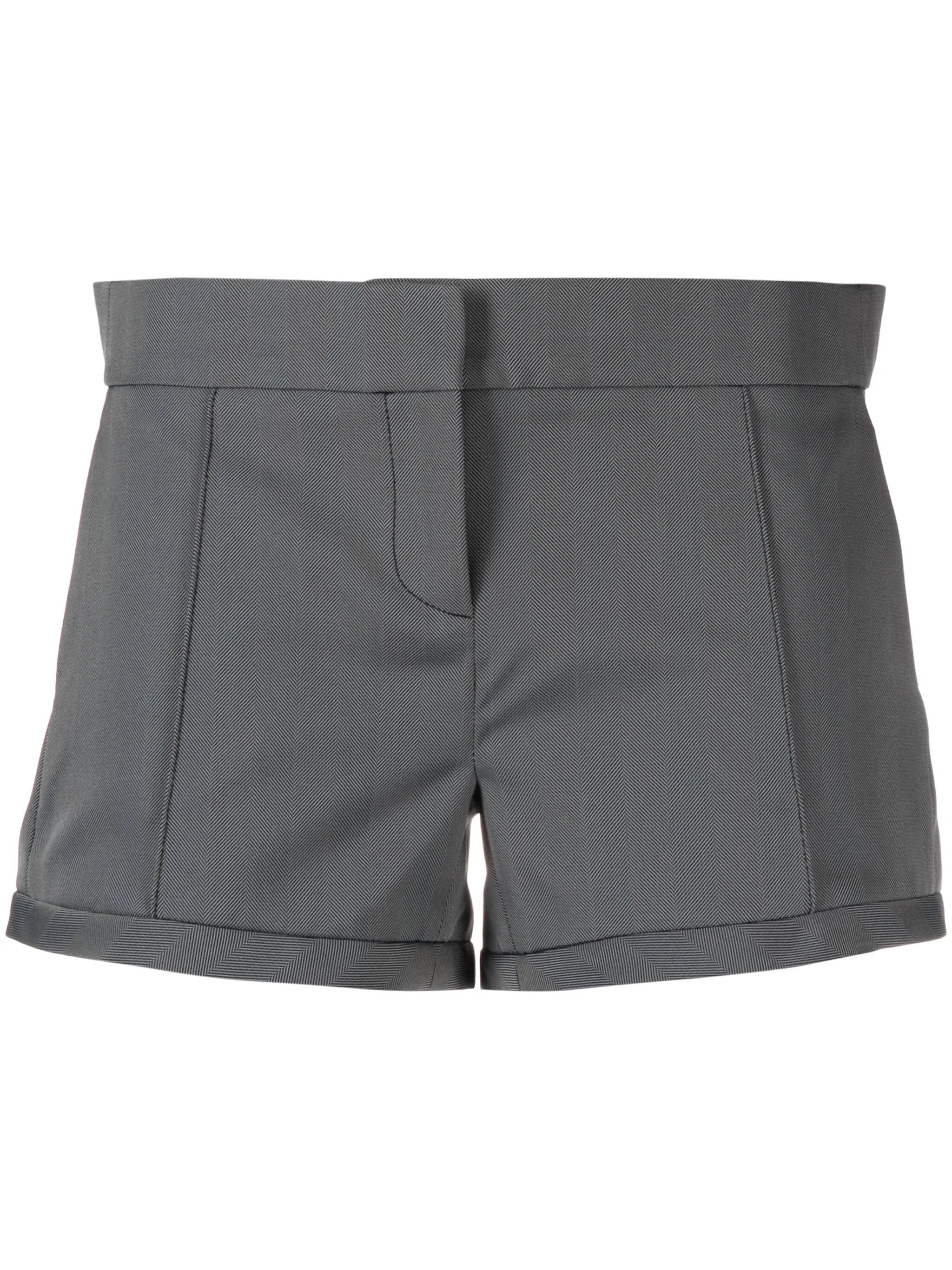 herringbone tailored shorts - 1
