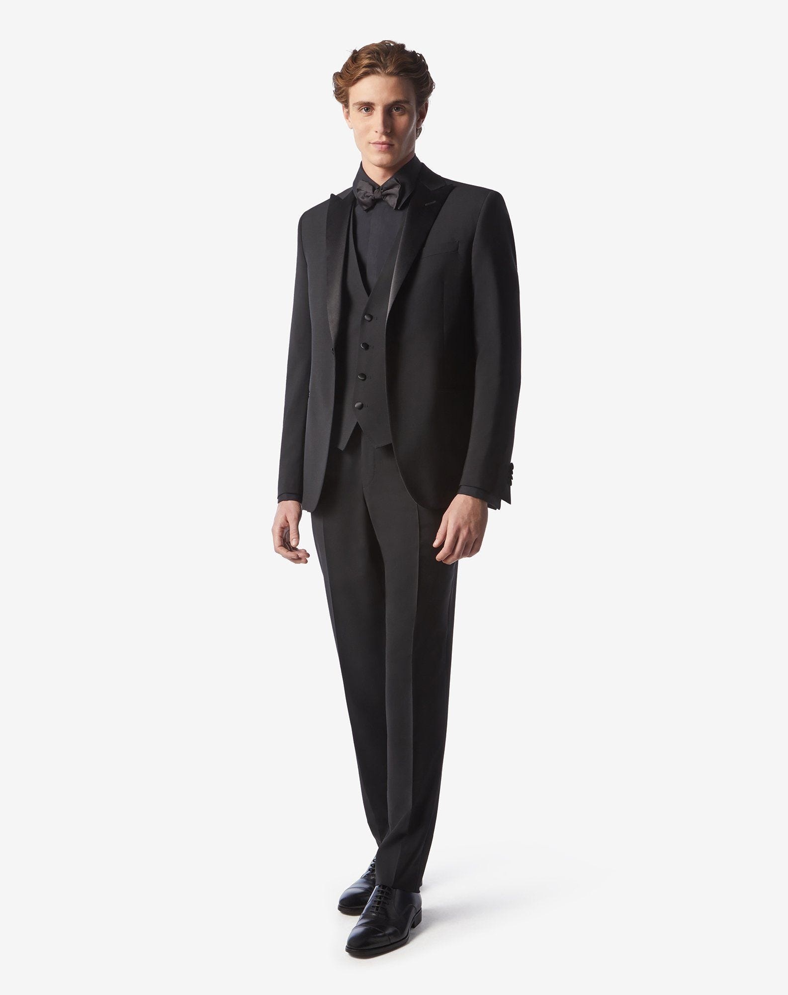 Black wool and mohair tuxedo - 7