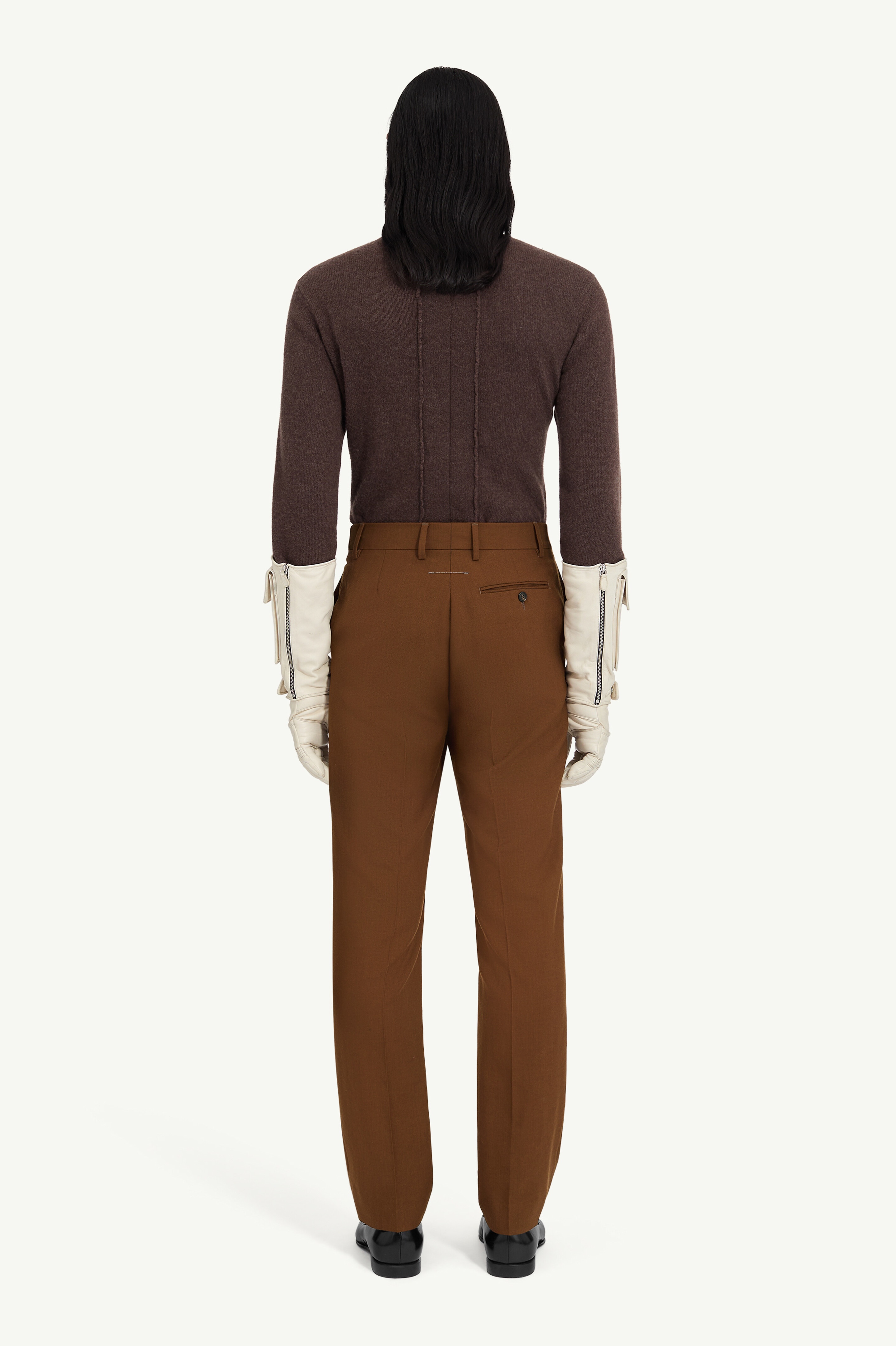 Wool felt trousers - 4