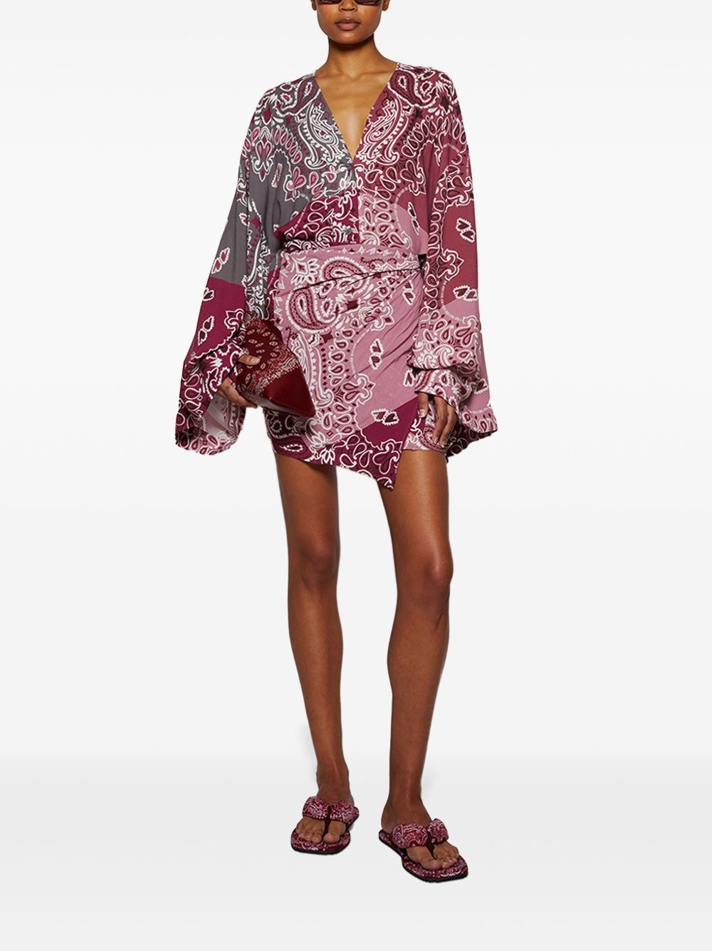 bandana-print dress - 2
