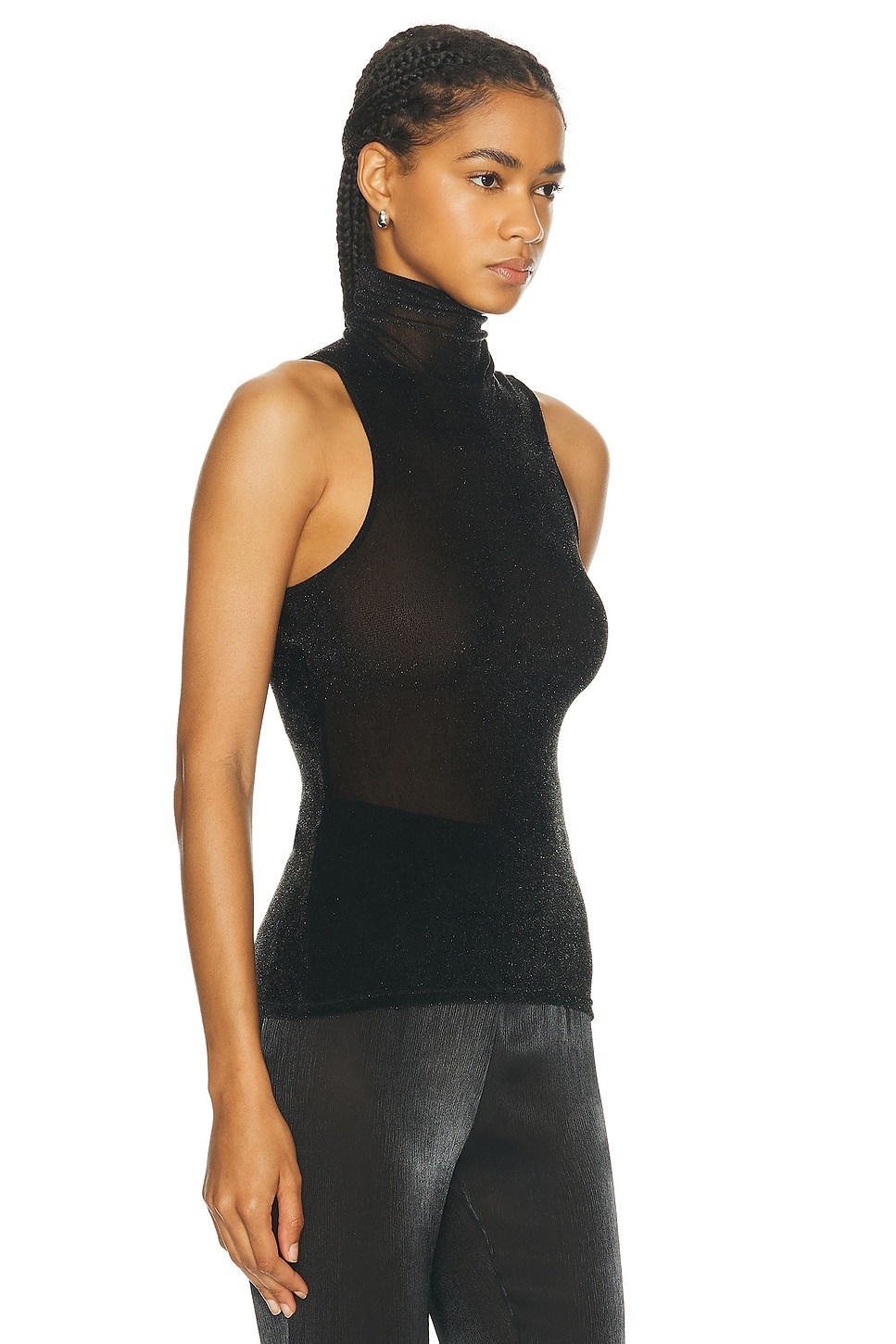 Turtleneck Racerback Tank Top - 2