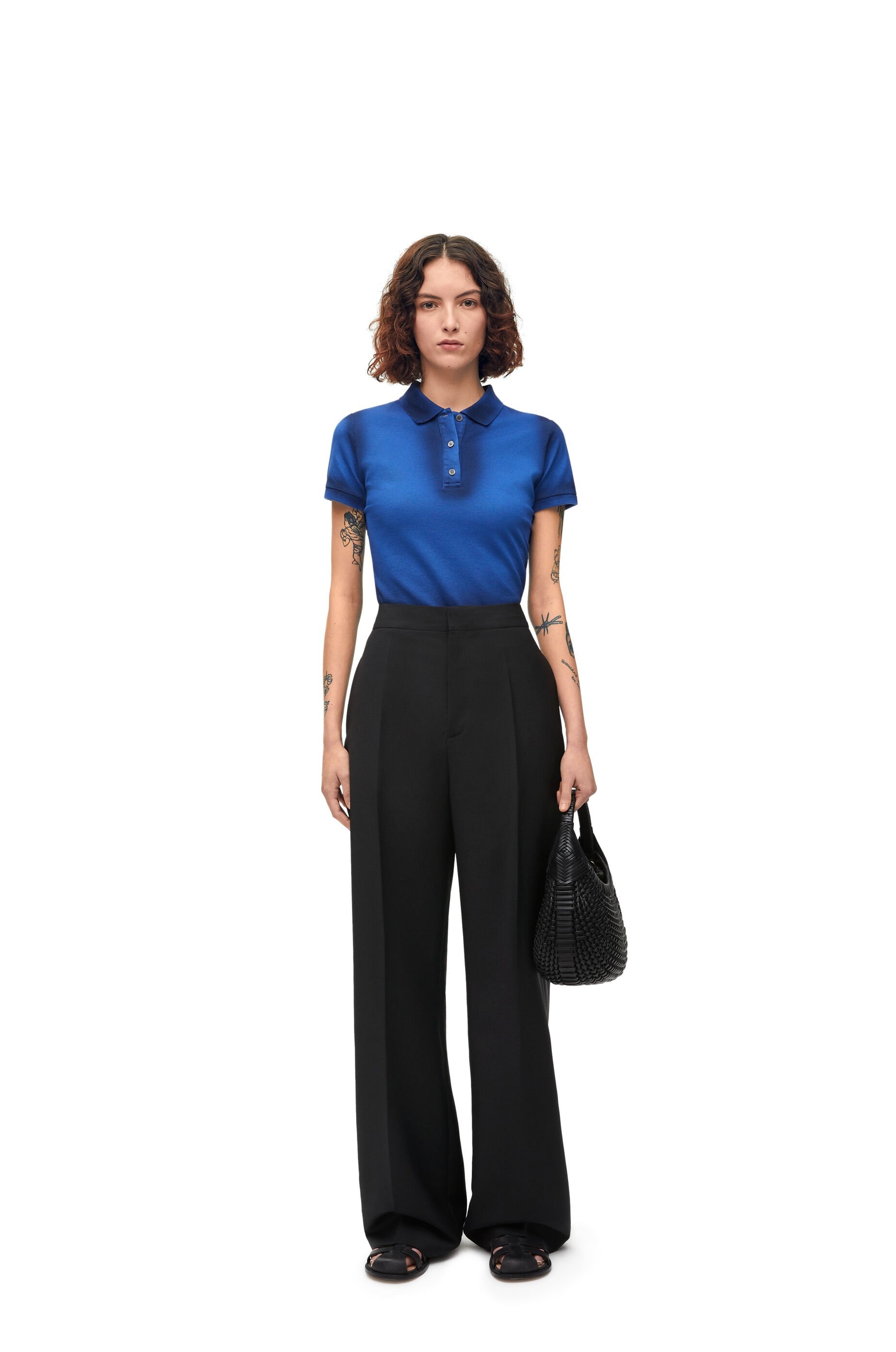 High waisted trousers in mohair and wool - 2