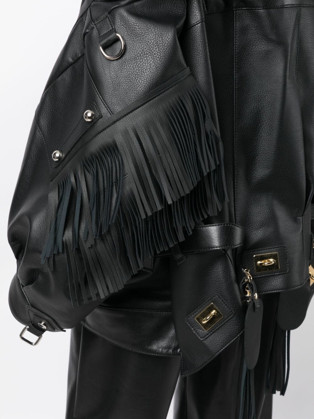 mixed-hardware buckled jacket - 5