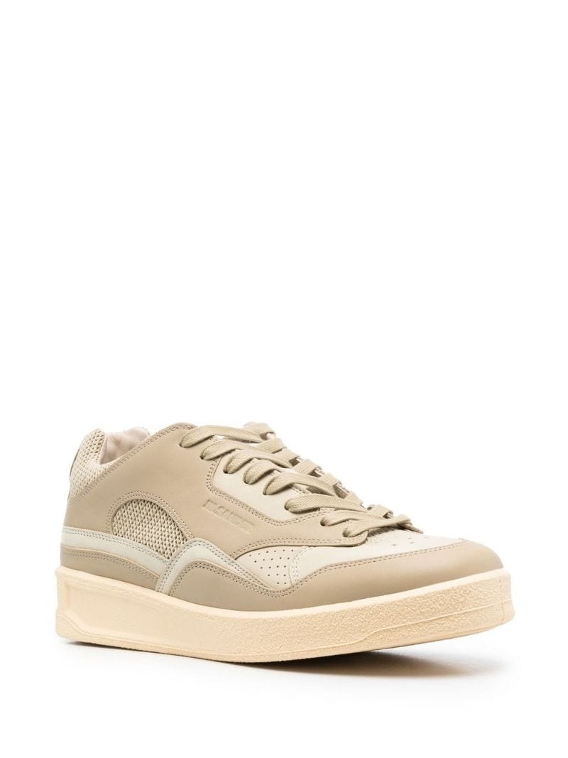 panelled low-top sneakers - 2