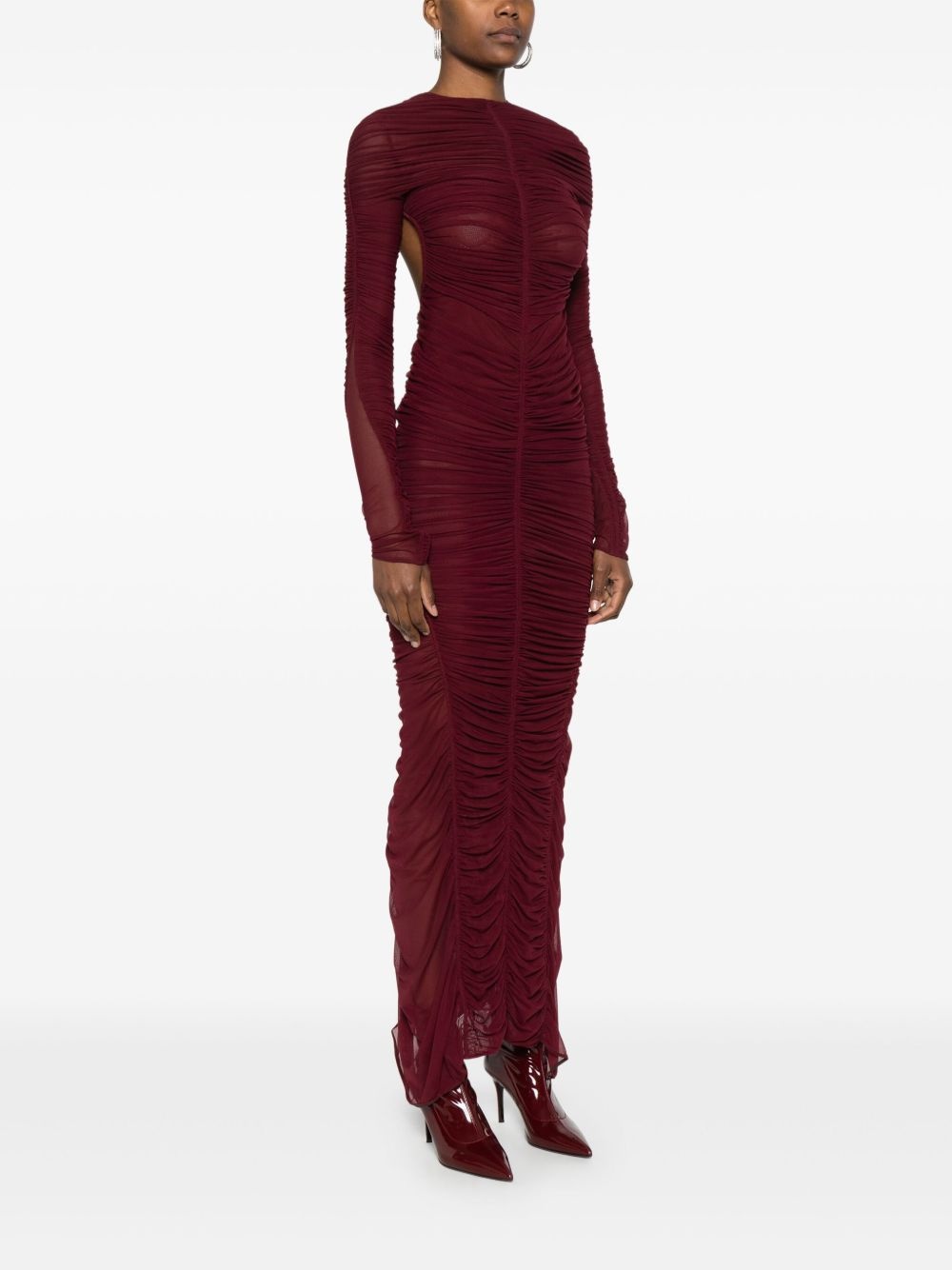 ruched maxi dress - 3