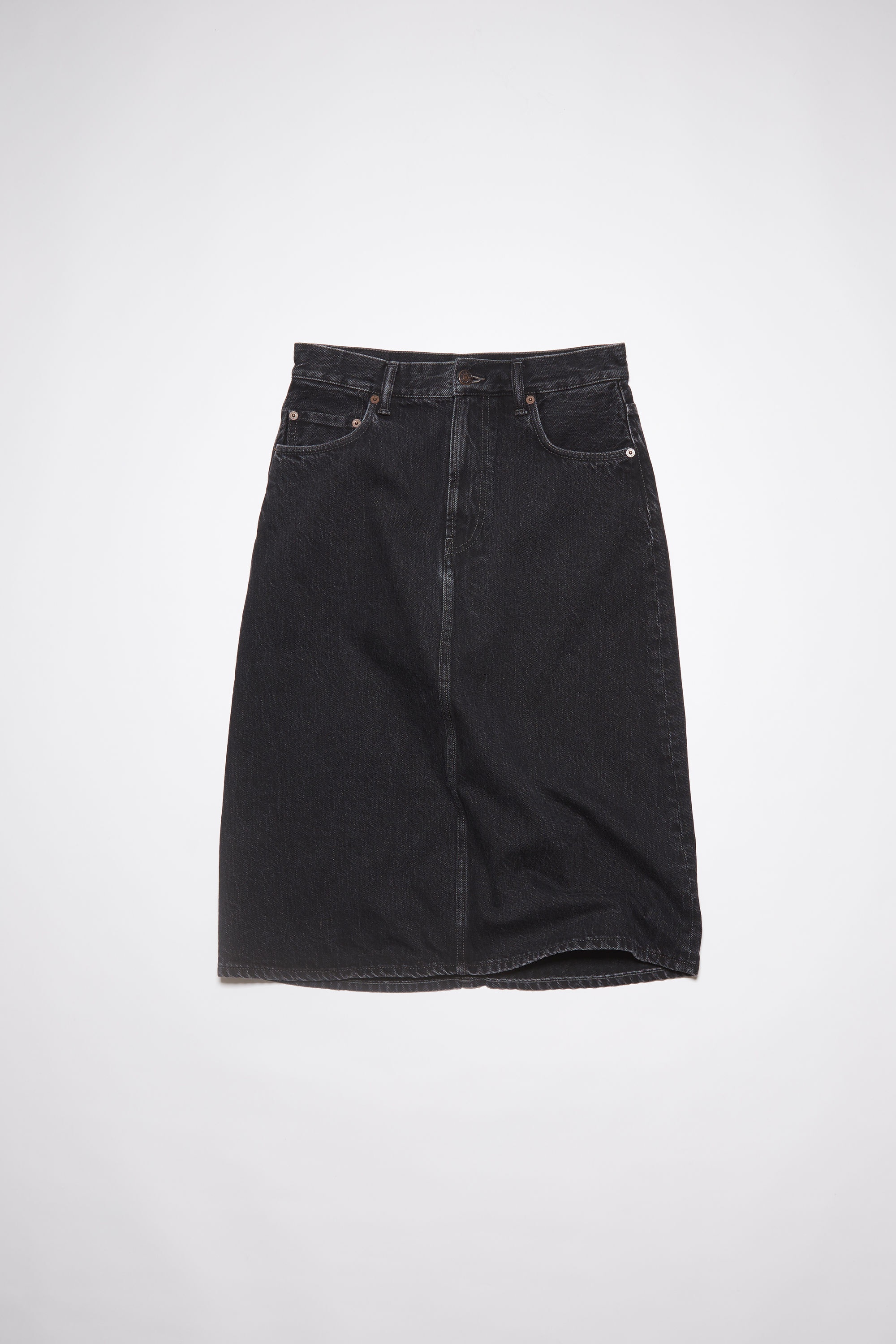 Denim midi skirt - Vintage black - 6