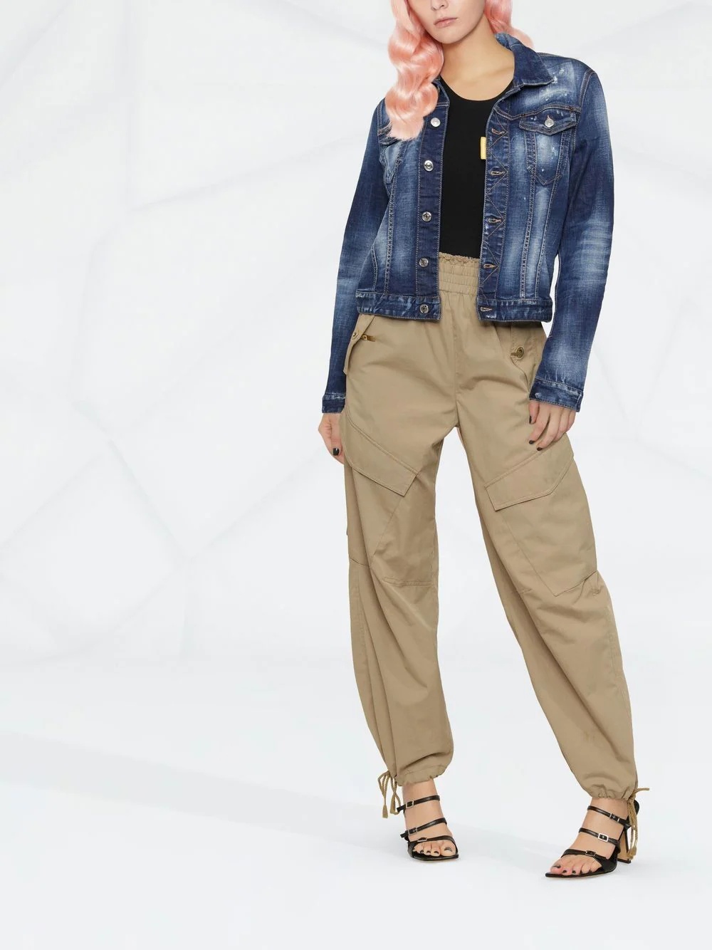 Icon paint-splatter denim jacket - 3