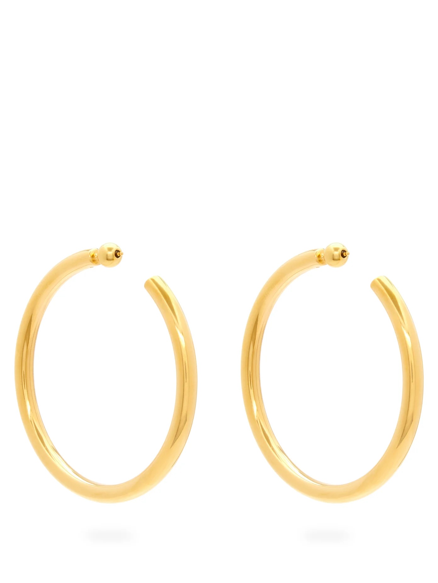 Everyday large gold-vermeil hoop earrings - 4