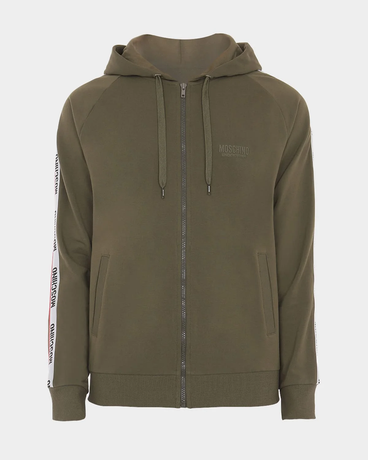 Men's Logo-Tape Raglan Zip Hoodie - 1