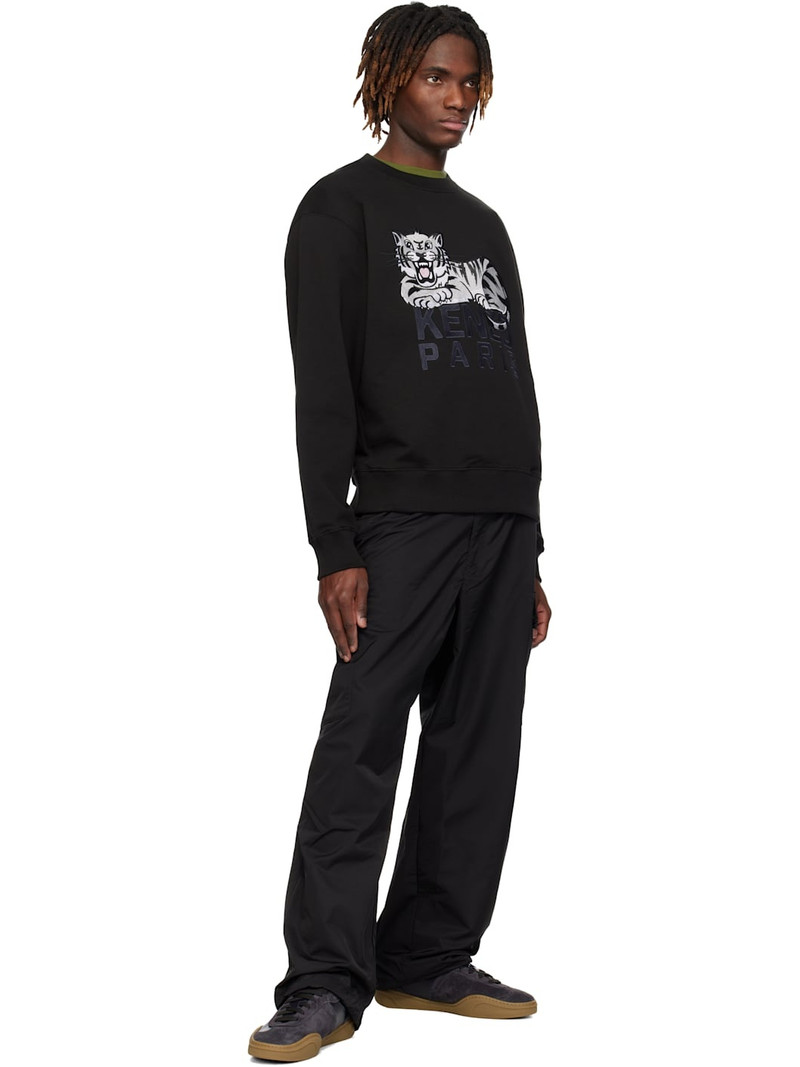 KENZO Black  Paris 'KENZO Happy Tiger' Embroidered Sweatshirt outlook