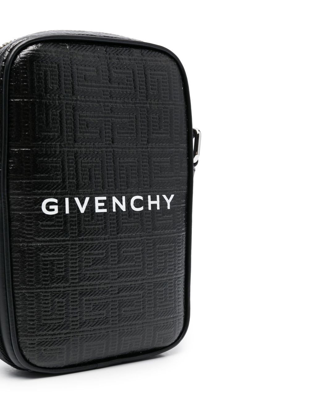 logo-embossed messenger bag - 4