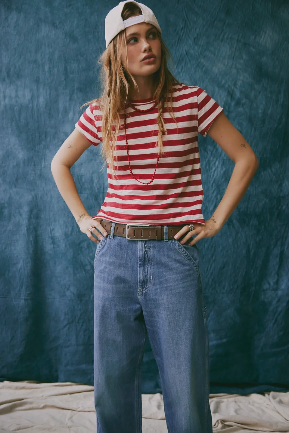 We The Free Nora Striped Cotton Tee - 1