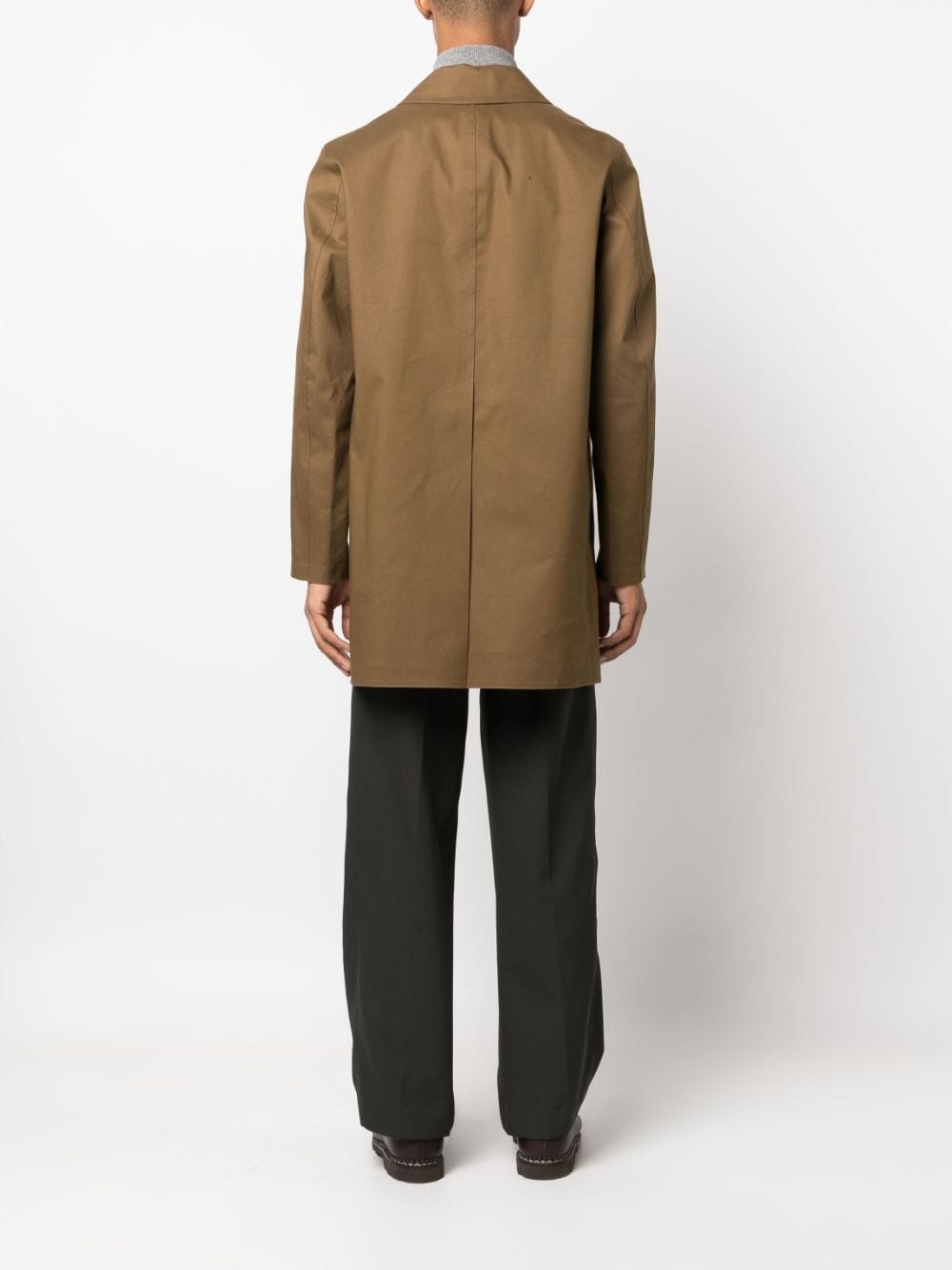 Dunkled button-up cotton coat - 4