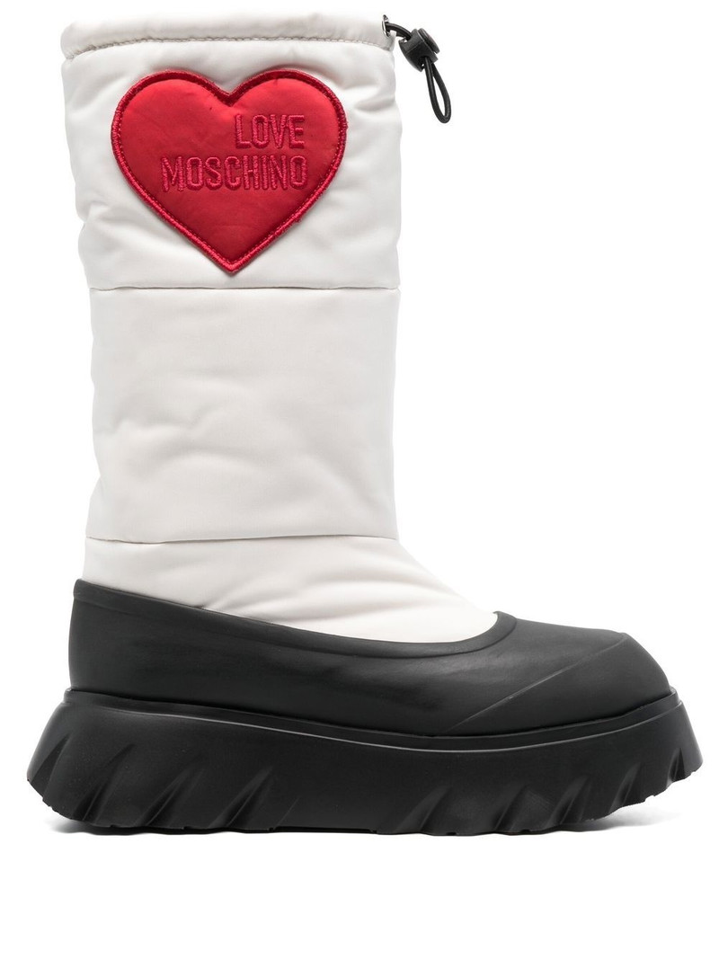 padded heart patch boots 1