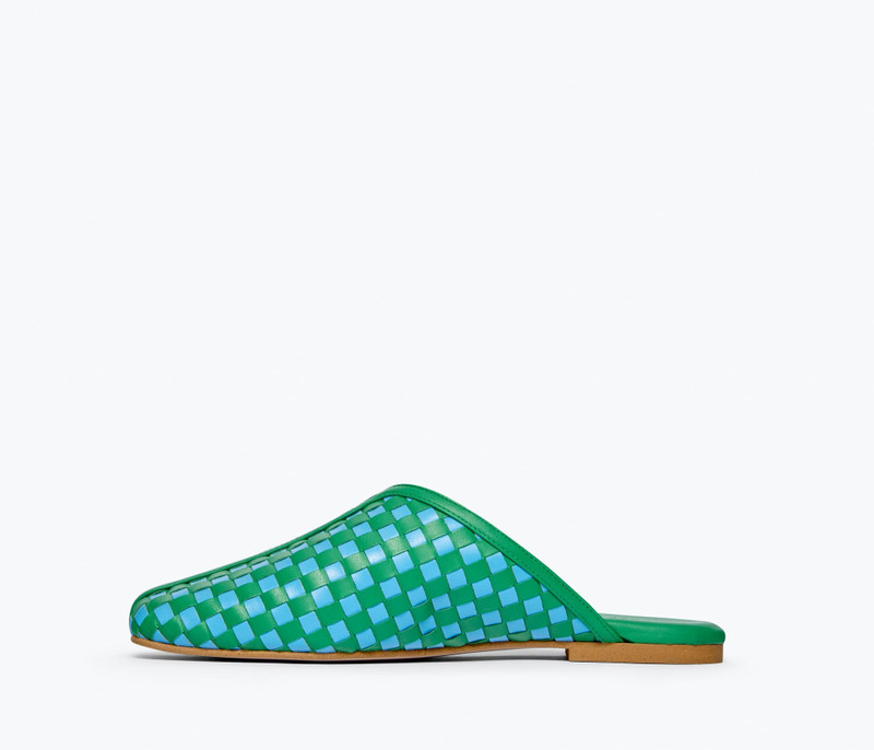 SAANVI WOVEN LEATHER SLIDE 6