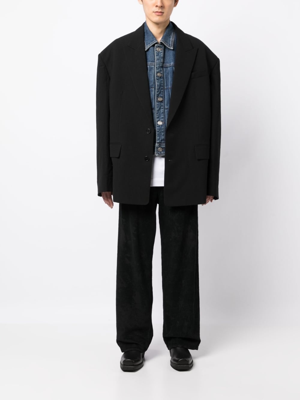 peak-lapels oversized blazer - 2