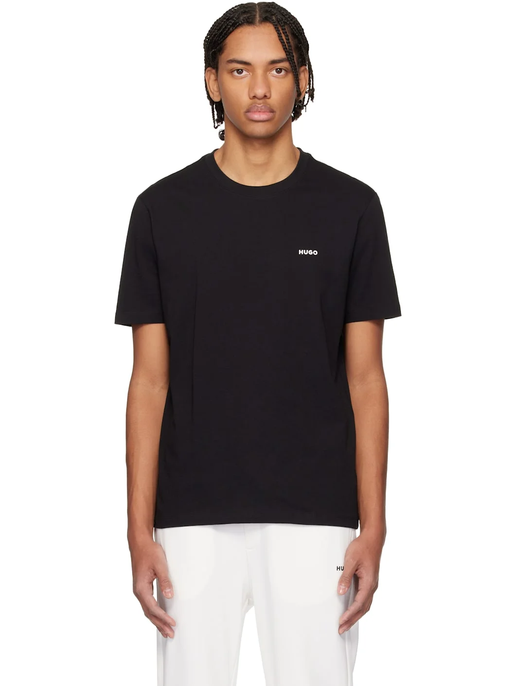 Black Logo-Print Cotton Jersey T-shirt - 1