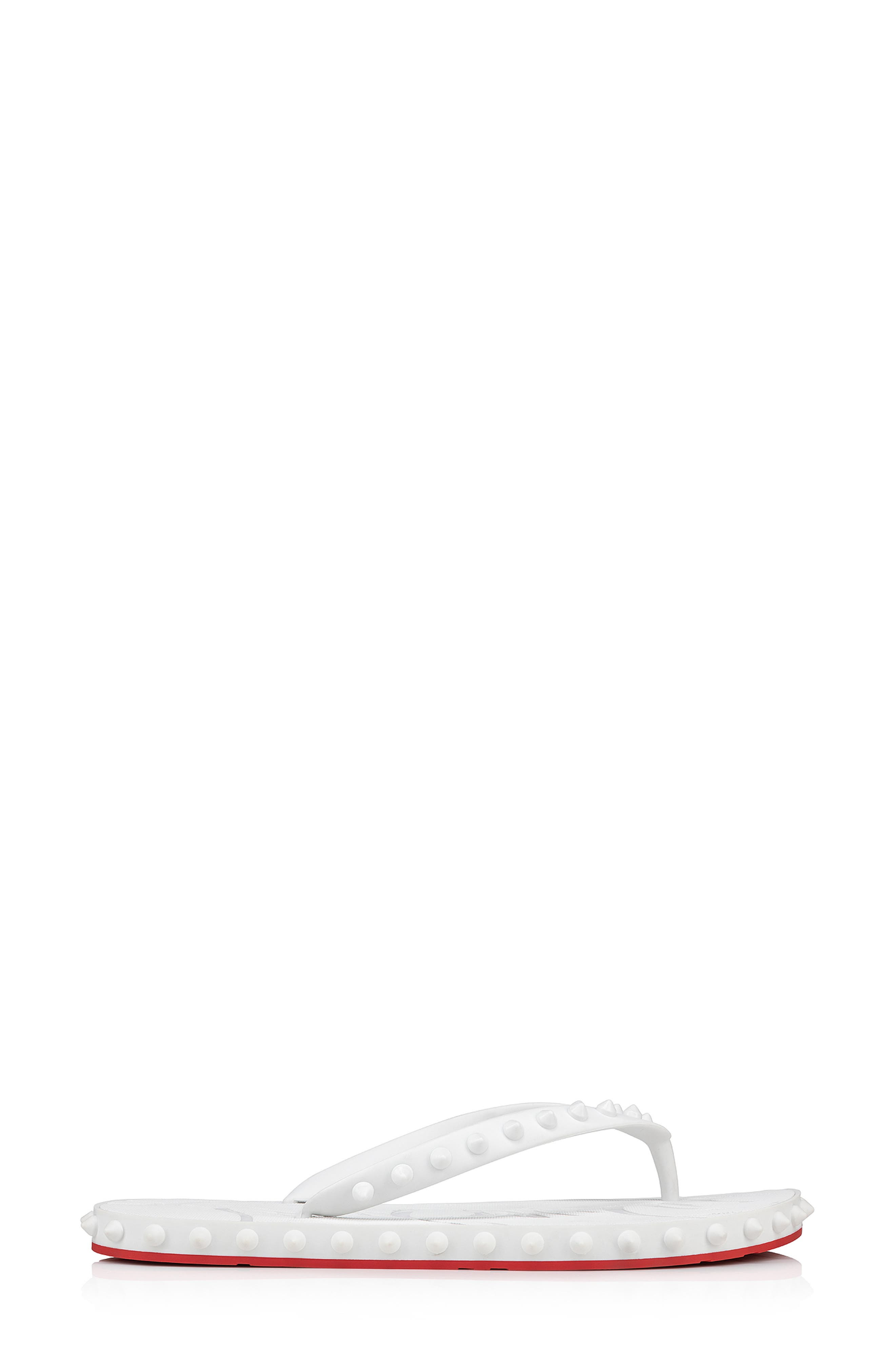 Christian Louboutin Super Loubi Flip Flop in White at Nordstrom - 3