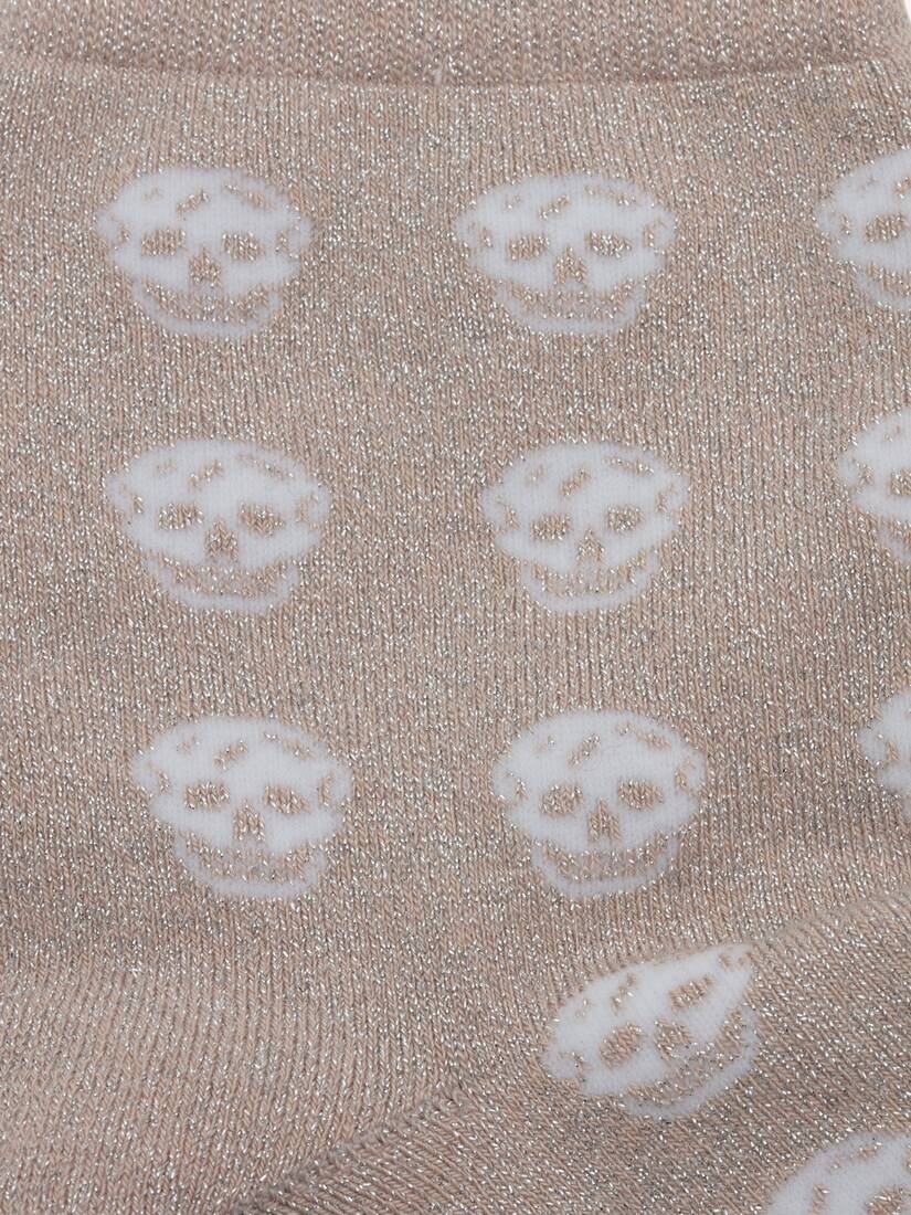 Short Skull Socks in Rose - 2