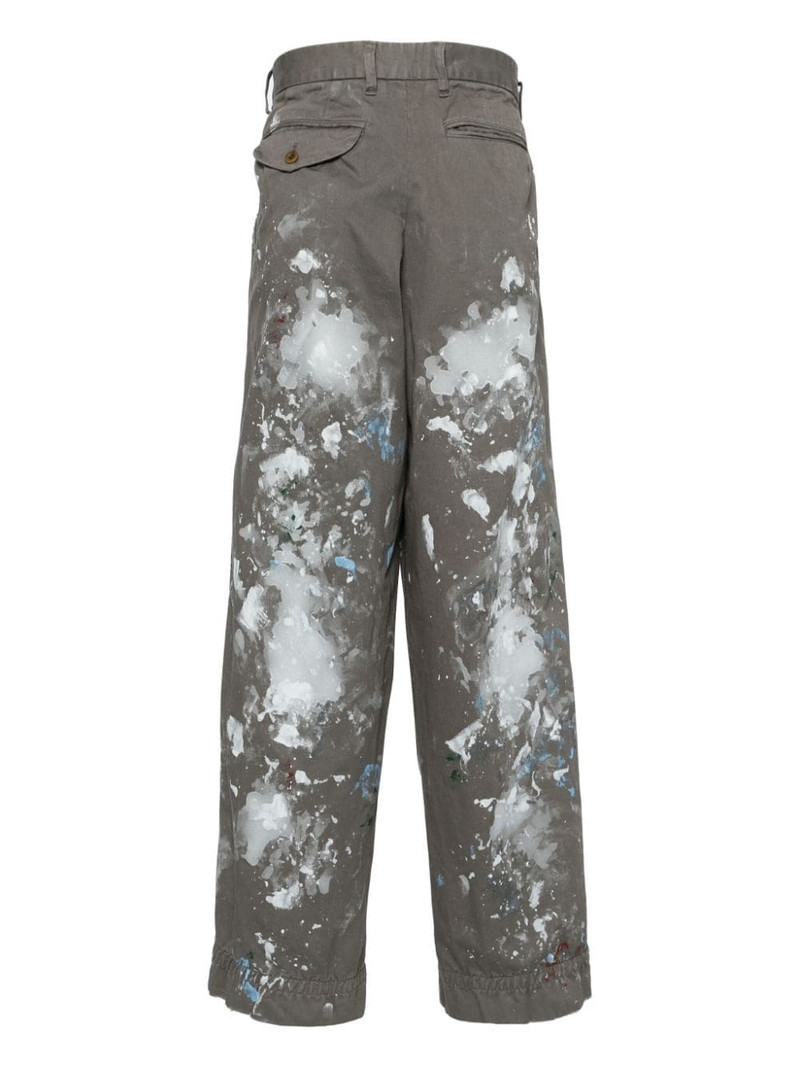 Kolor paint-splattered straight-leg trousers outlook