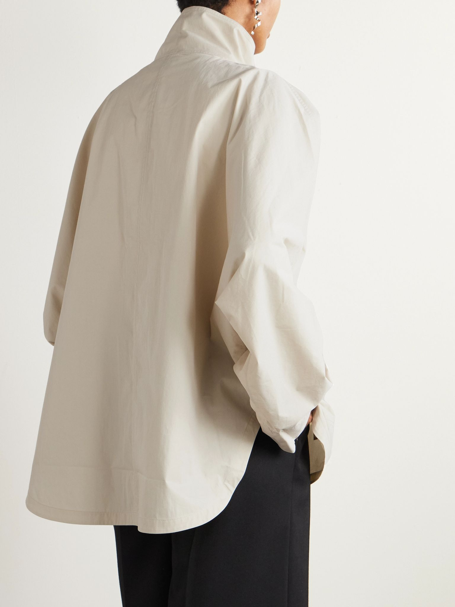Organic cotton-blend jacket Cream - 4