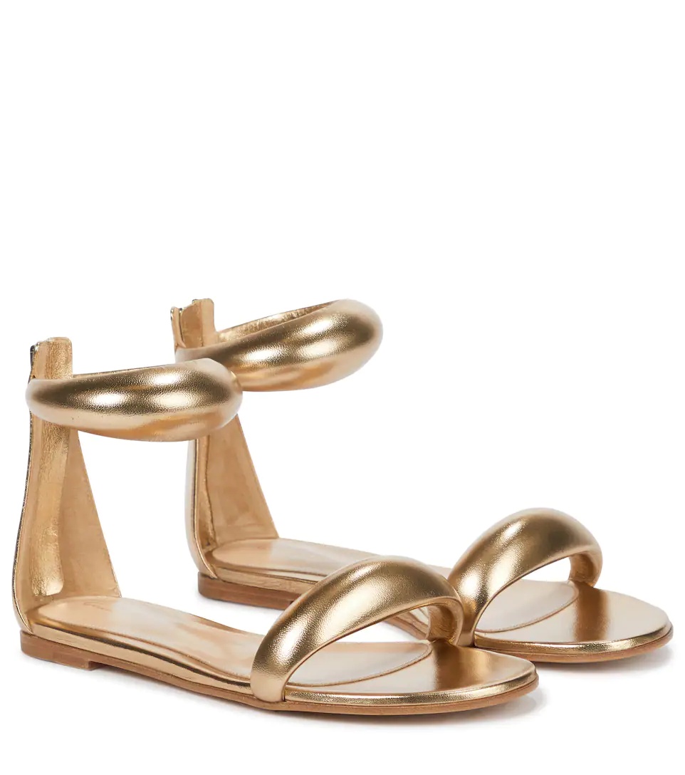 Bijoux metallic leather sandals - 1