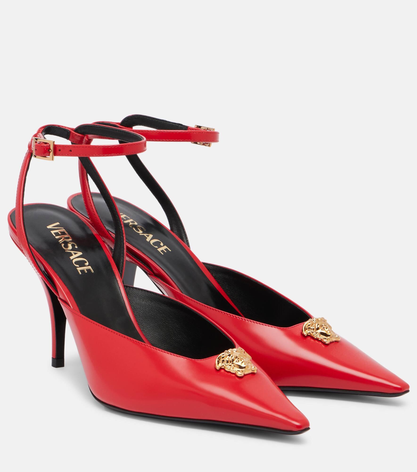 La Medusa 85 leather slingback pumps - 1