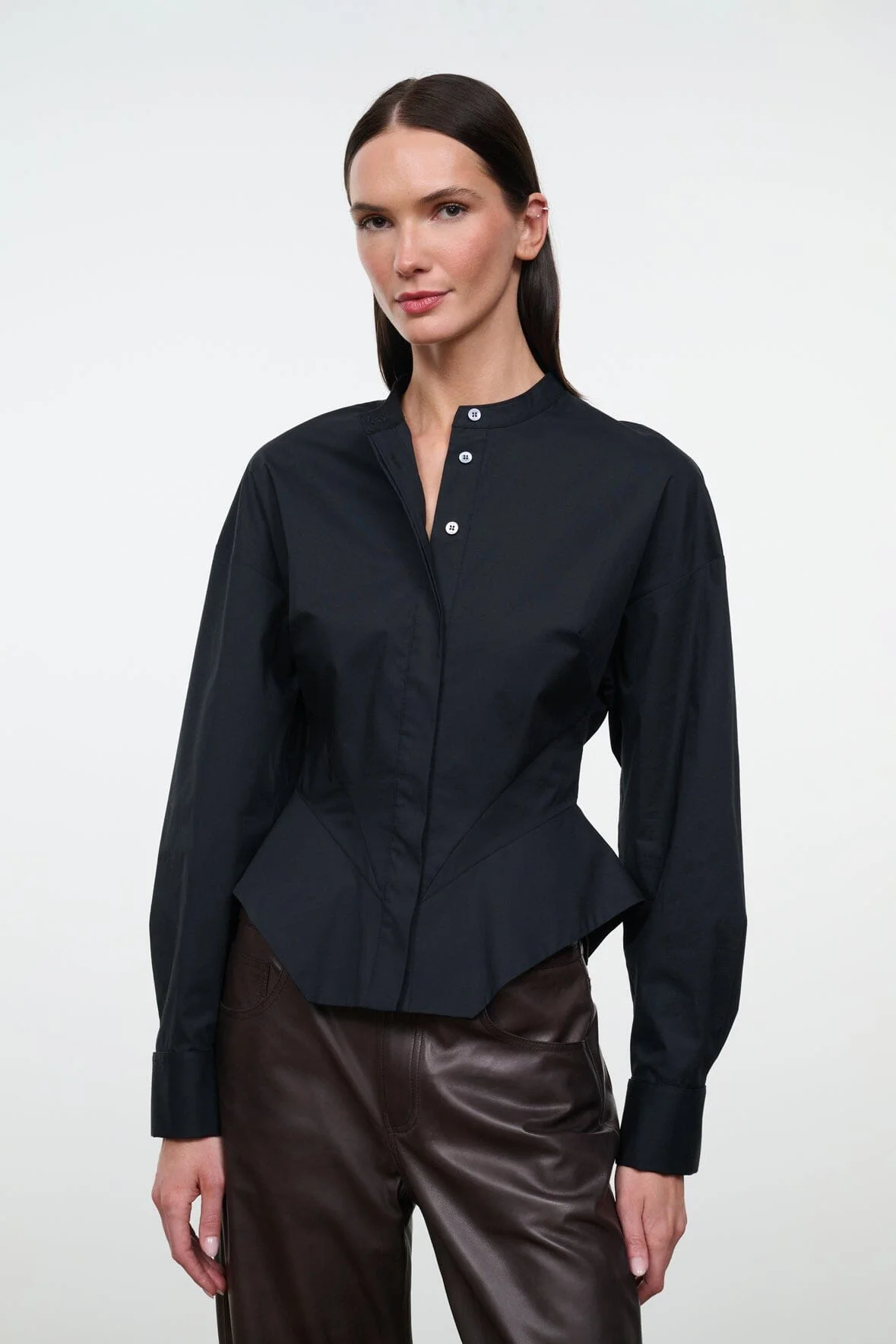STAUD RHYS TOP BLACK - 1