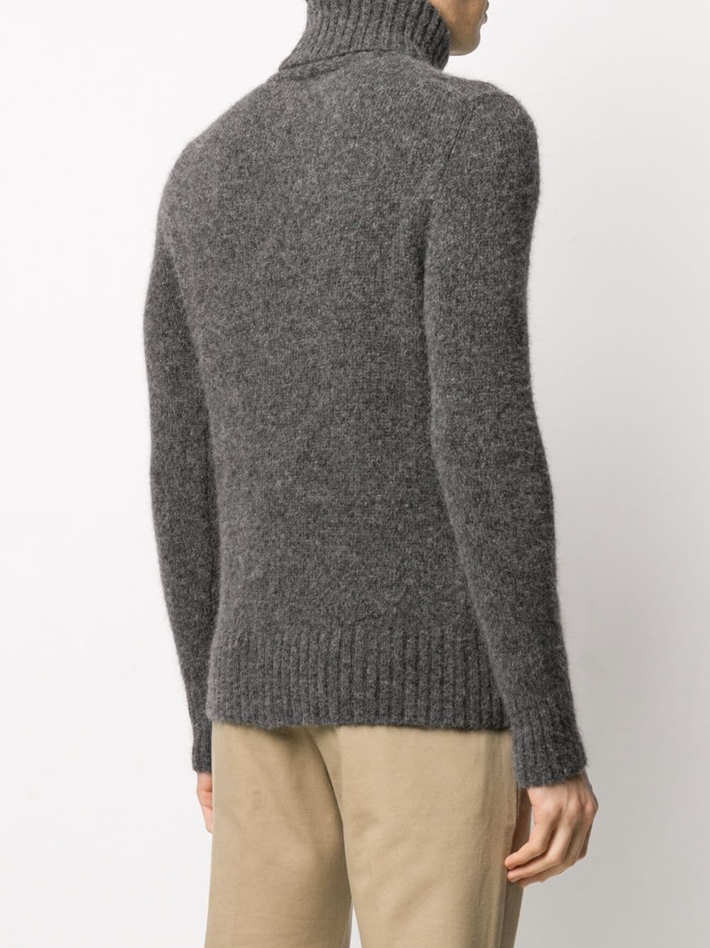 ribbed turtleneck jumper - 4