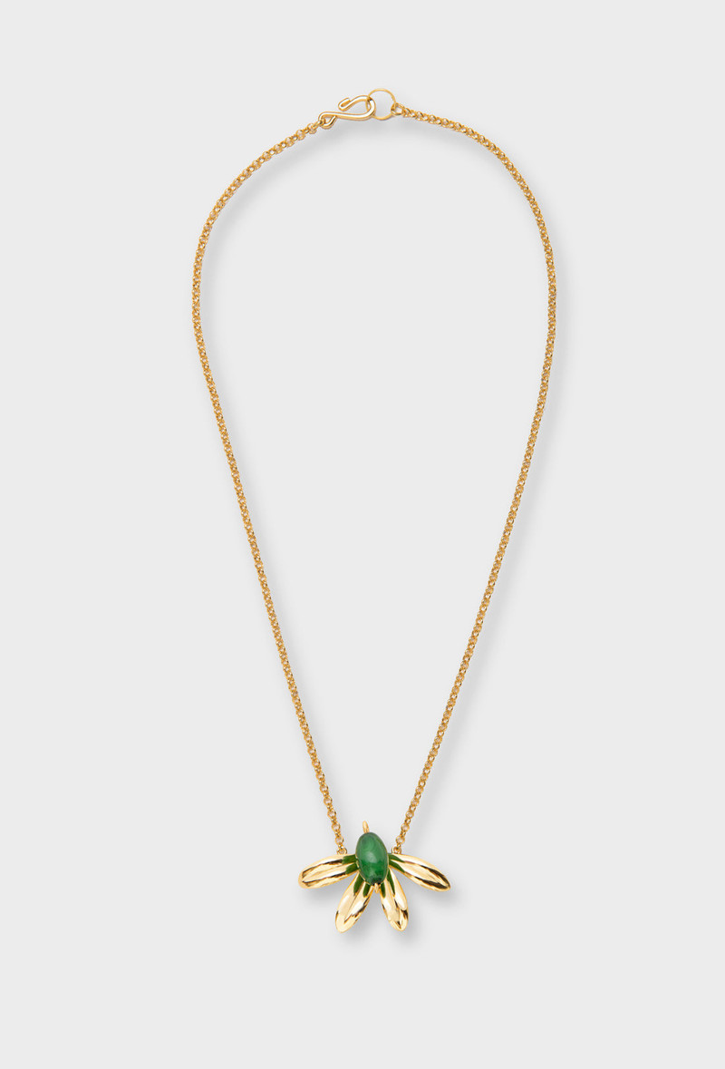 Sophia Necklace - Gold/Green 3