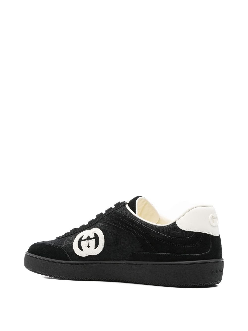 monogram lace-up sneakers - 3