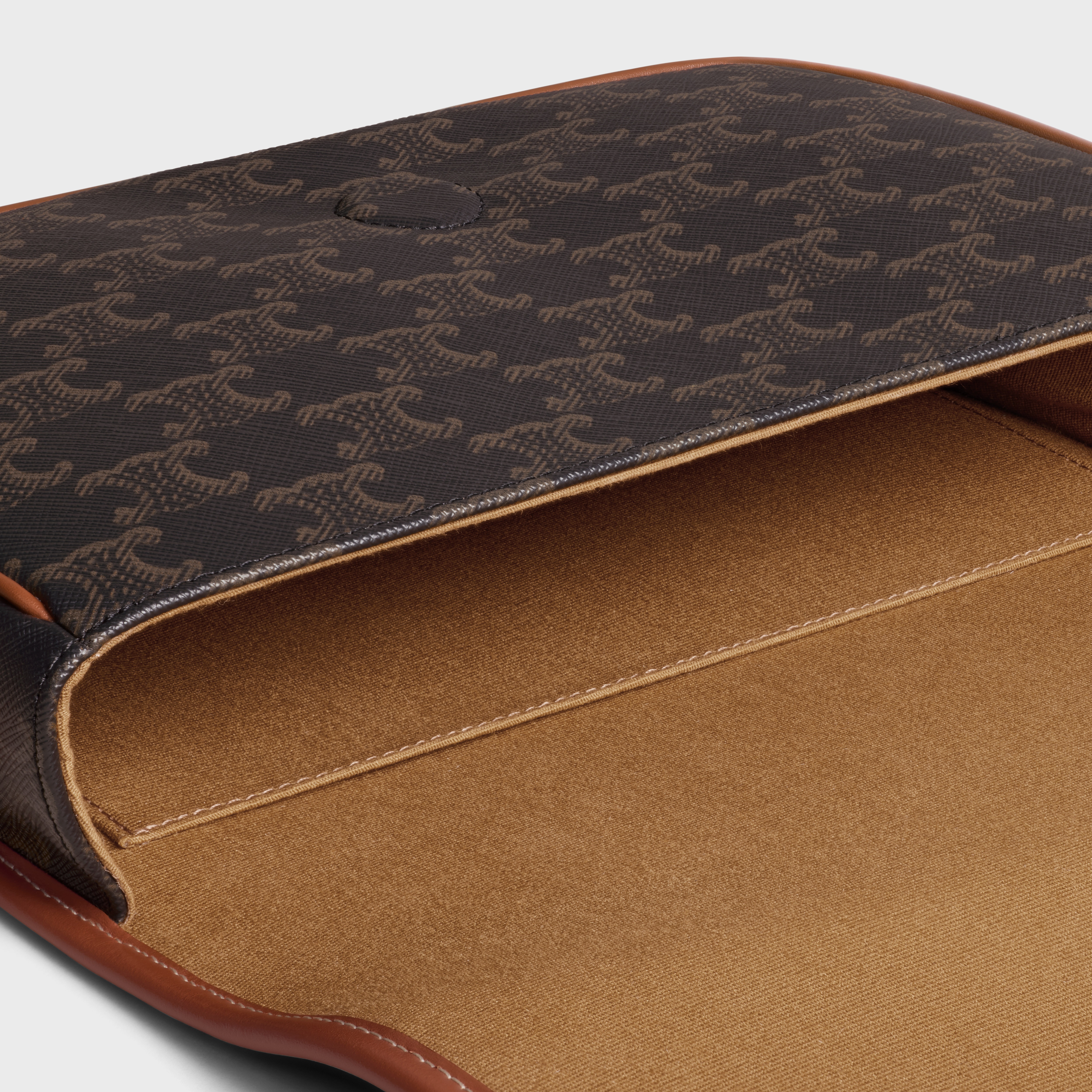 SMALL FOLCO MESSENGER in Triomphe Canvas and calfskin - 4