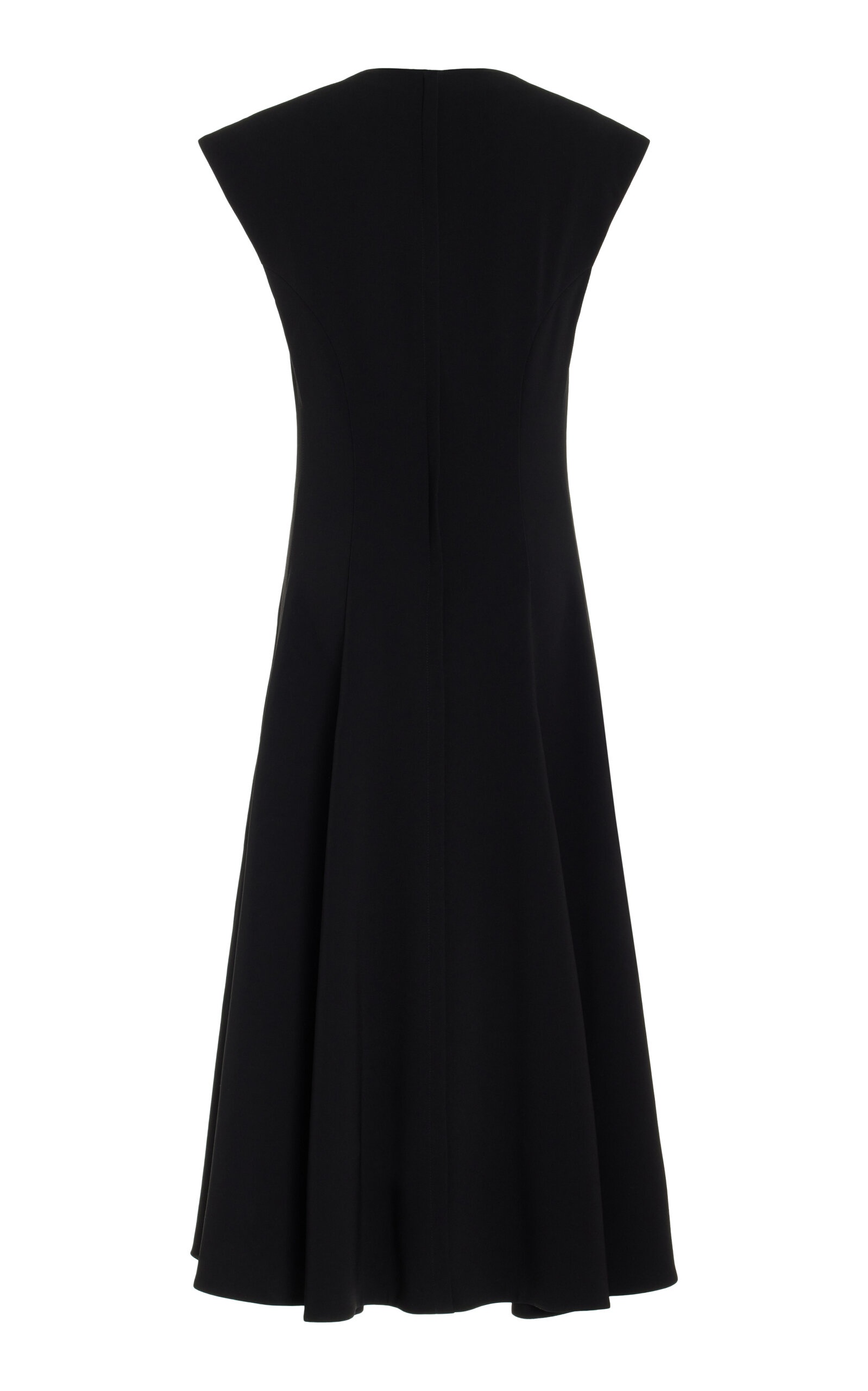 Georgia Cap-Sleeve Crepe Midi Dress black - 2