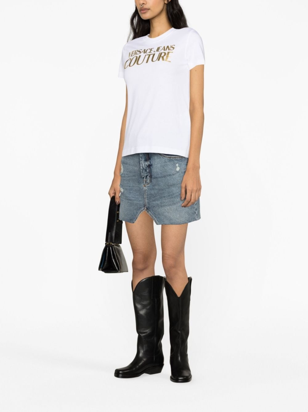logo-print cotton T-shirt - 3