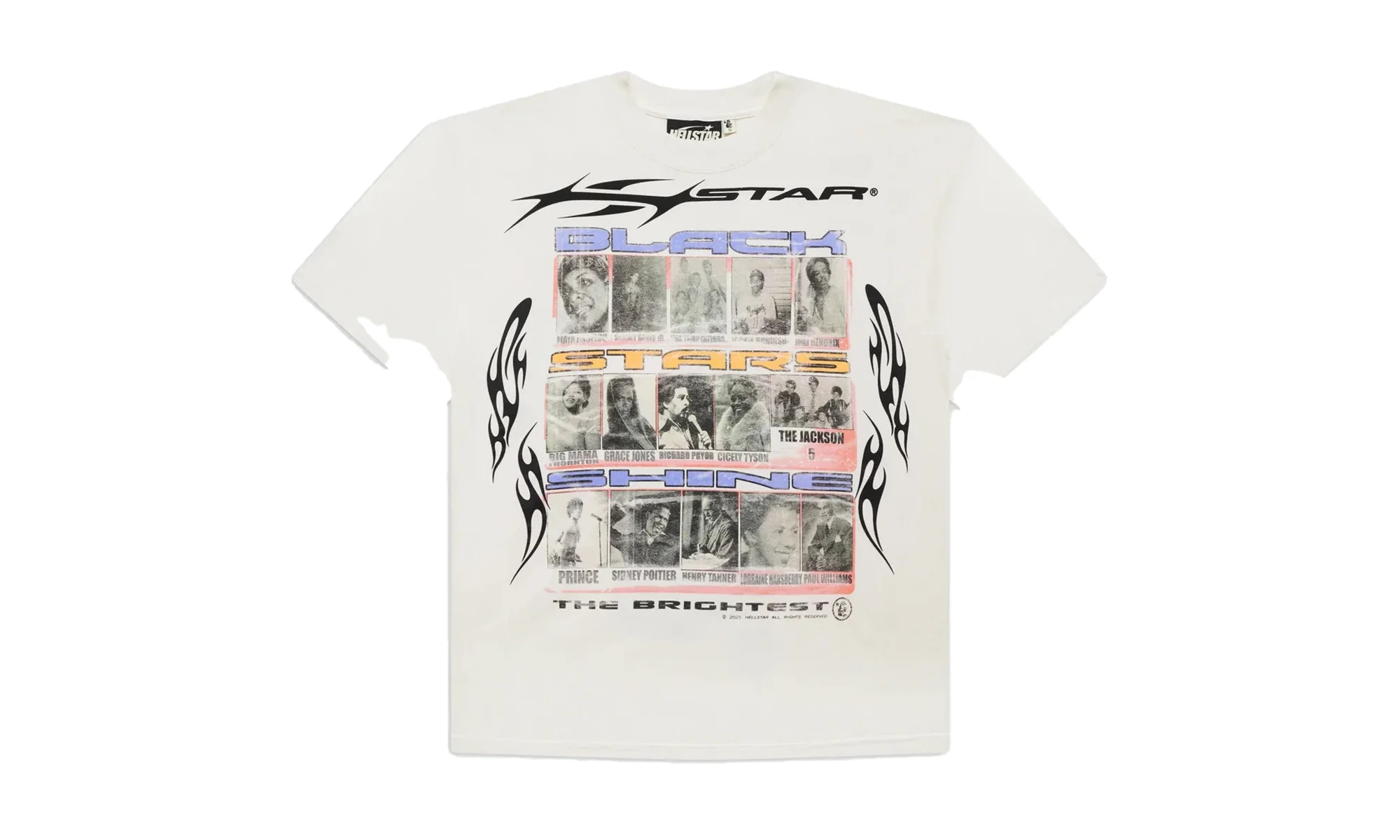 Black Stars T-Shirt "White" HSR044 - 1