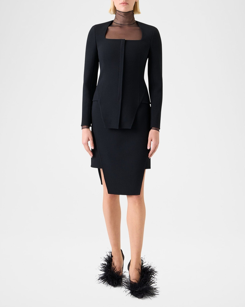 AKRIS Desiree Double-Face Trapezoid Jacket outlook