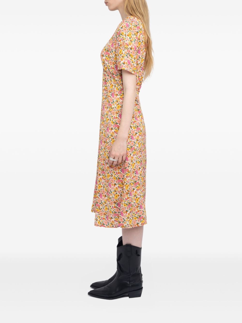 Rhodral floral-print midi dress - 3