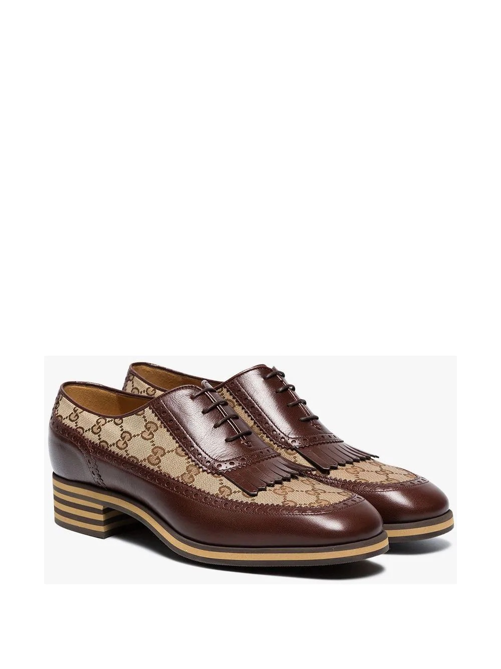 Leather and GG brogue shoes - 8