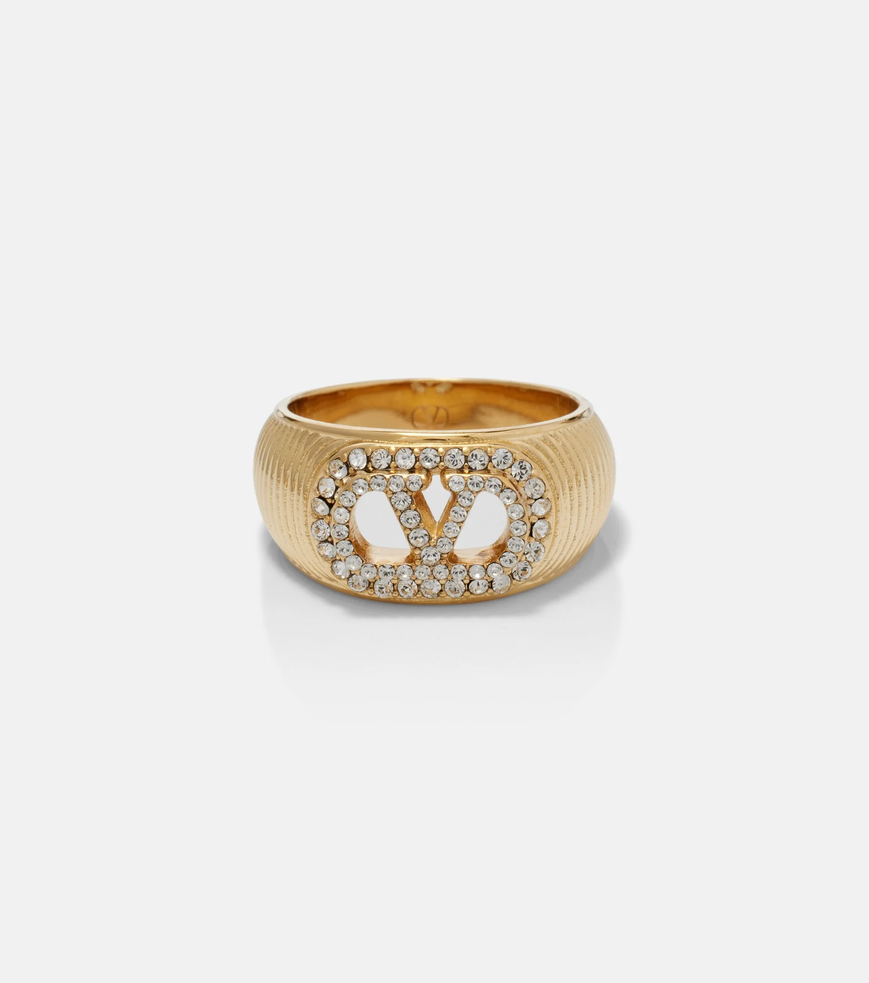 VLogo Swarovski®-embellished ring - 1