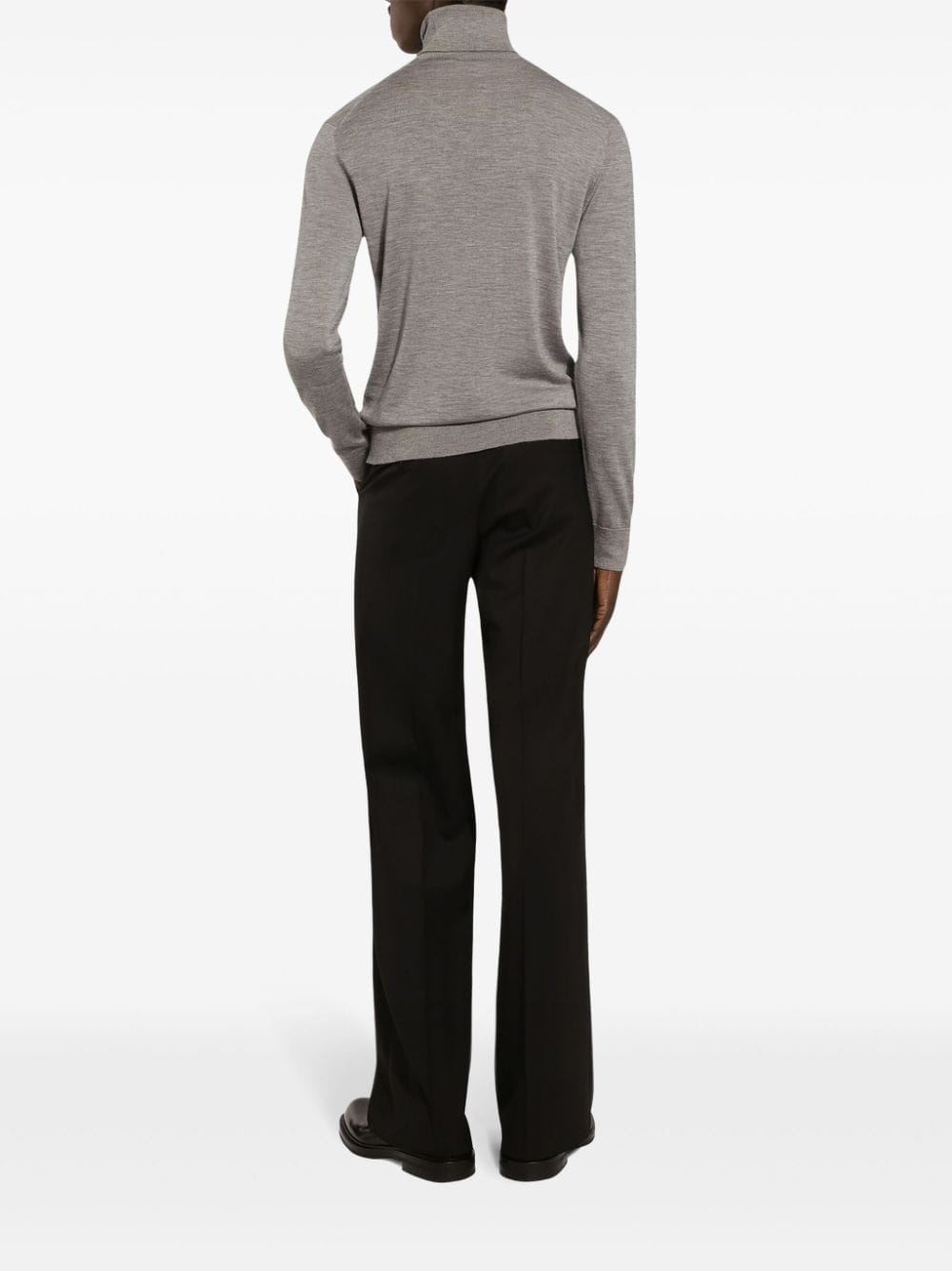 logo-embroidered cashmere turtleneck - 4