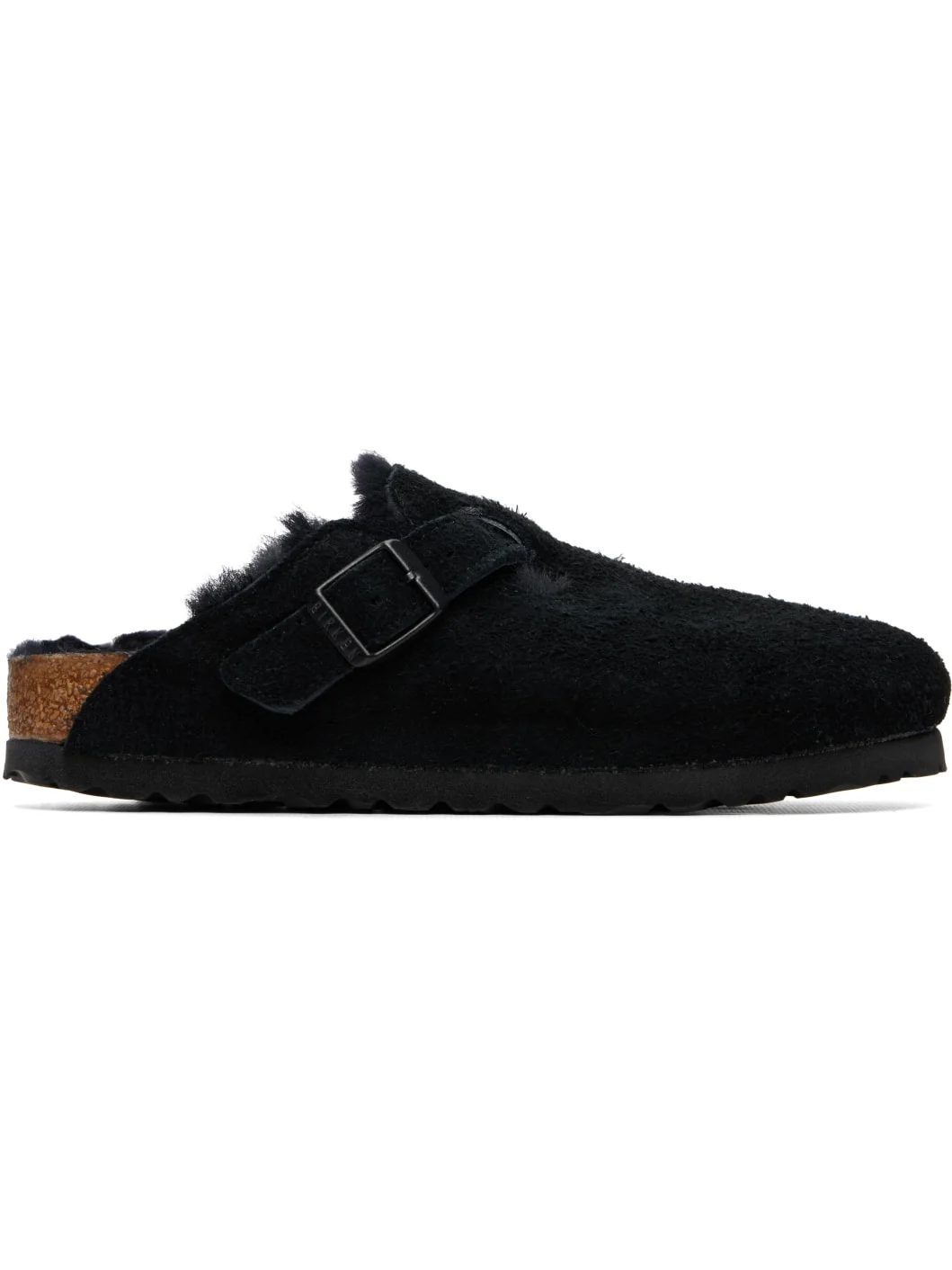 Black Narrow Boston Shearling Loafers - 1