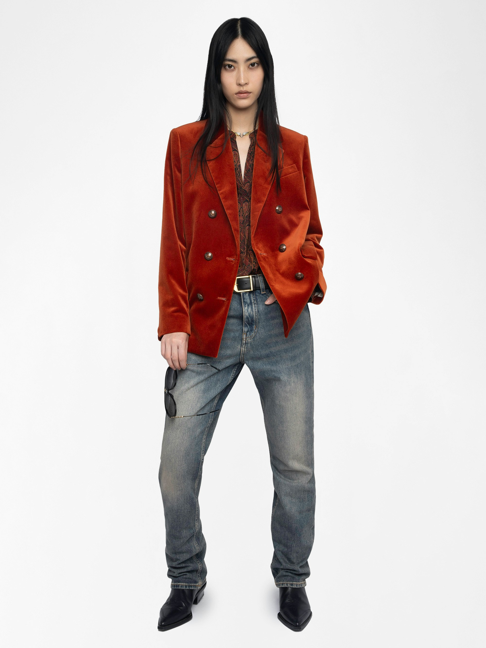 Vaska Velvet Blazer - 4