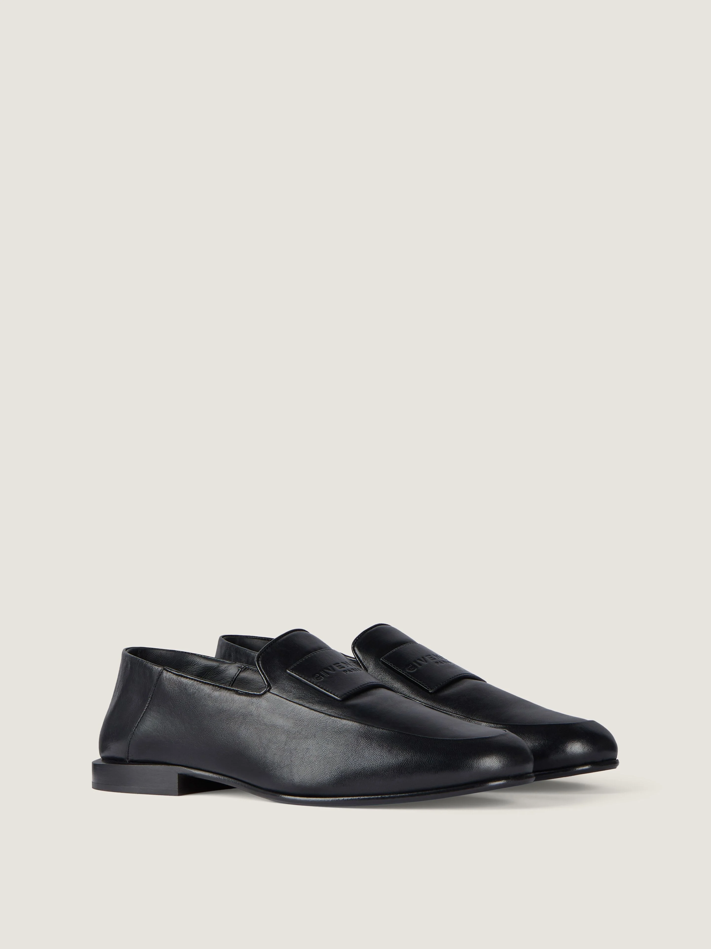 LABEL LOAFERS IN SHINY LEATHER - 1