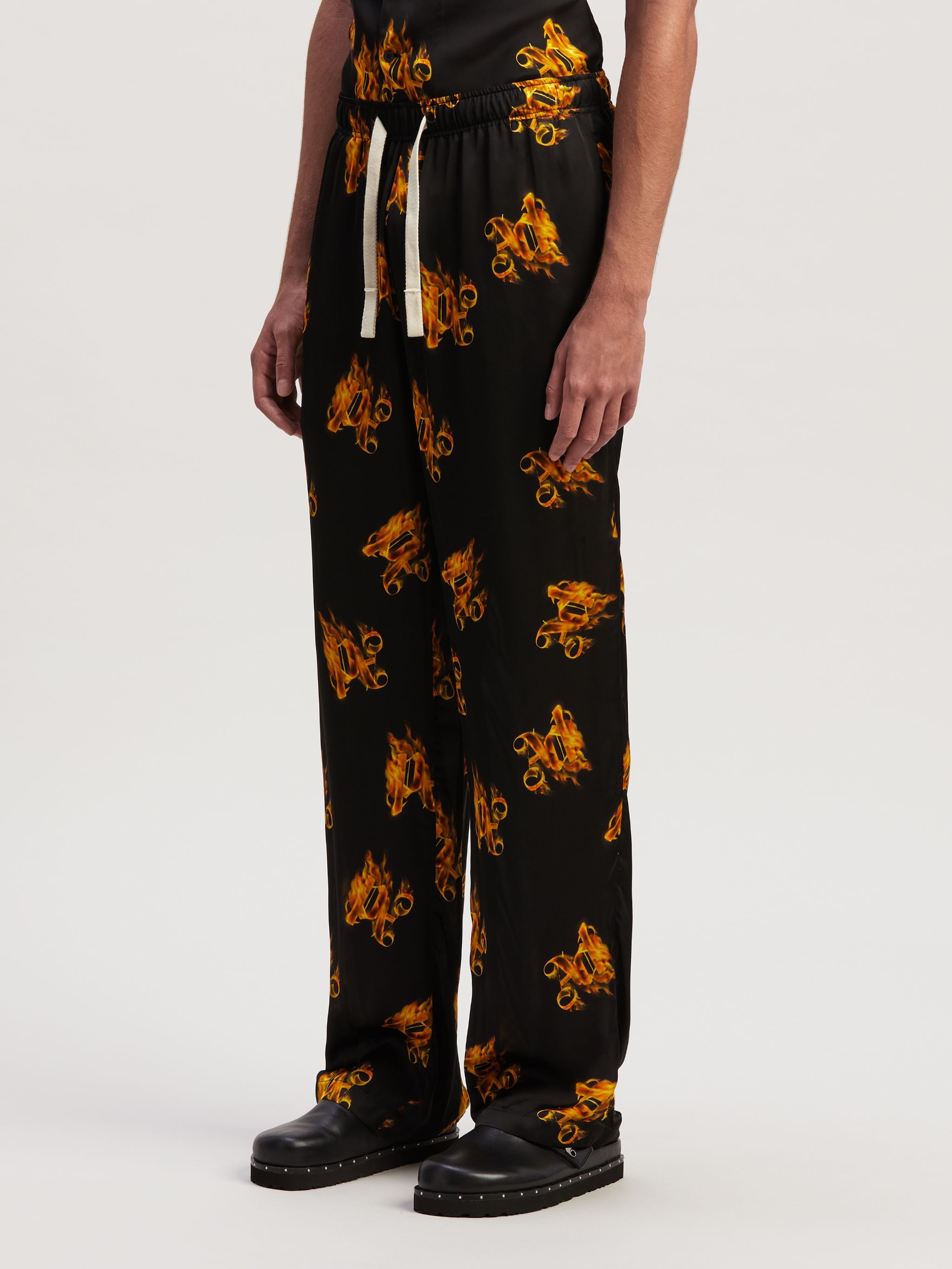 Burning Monogram Loose Pants - 4