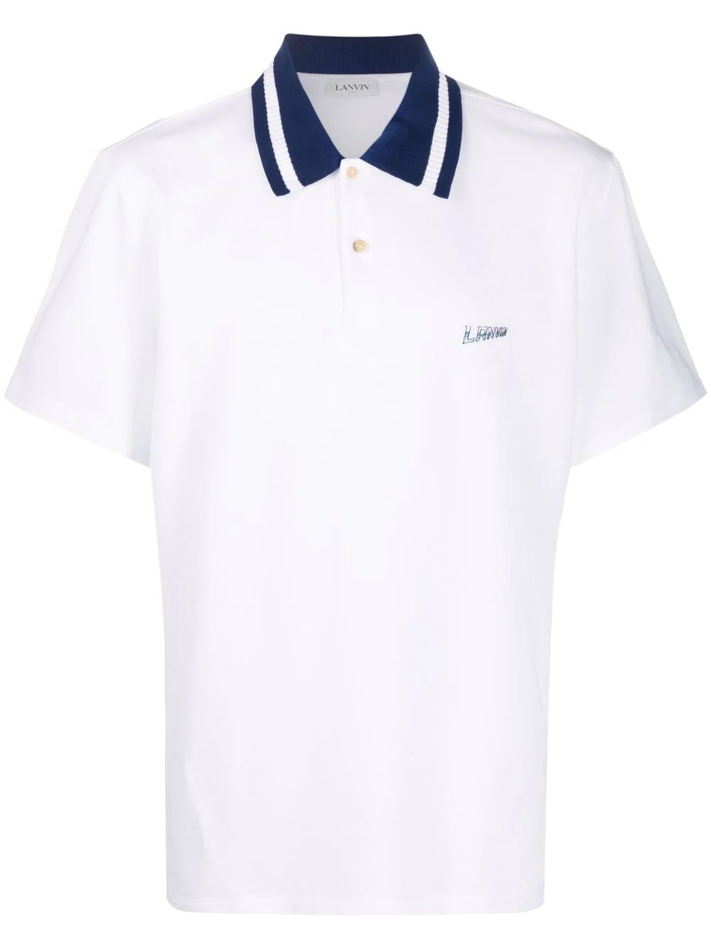 logo-embroidered polo shirt - 1