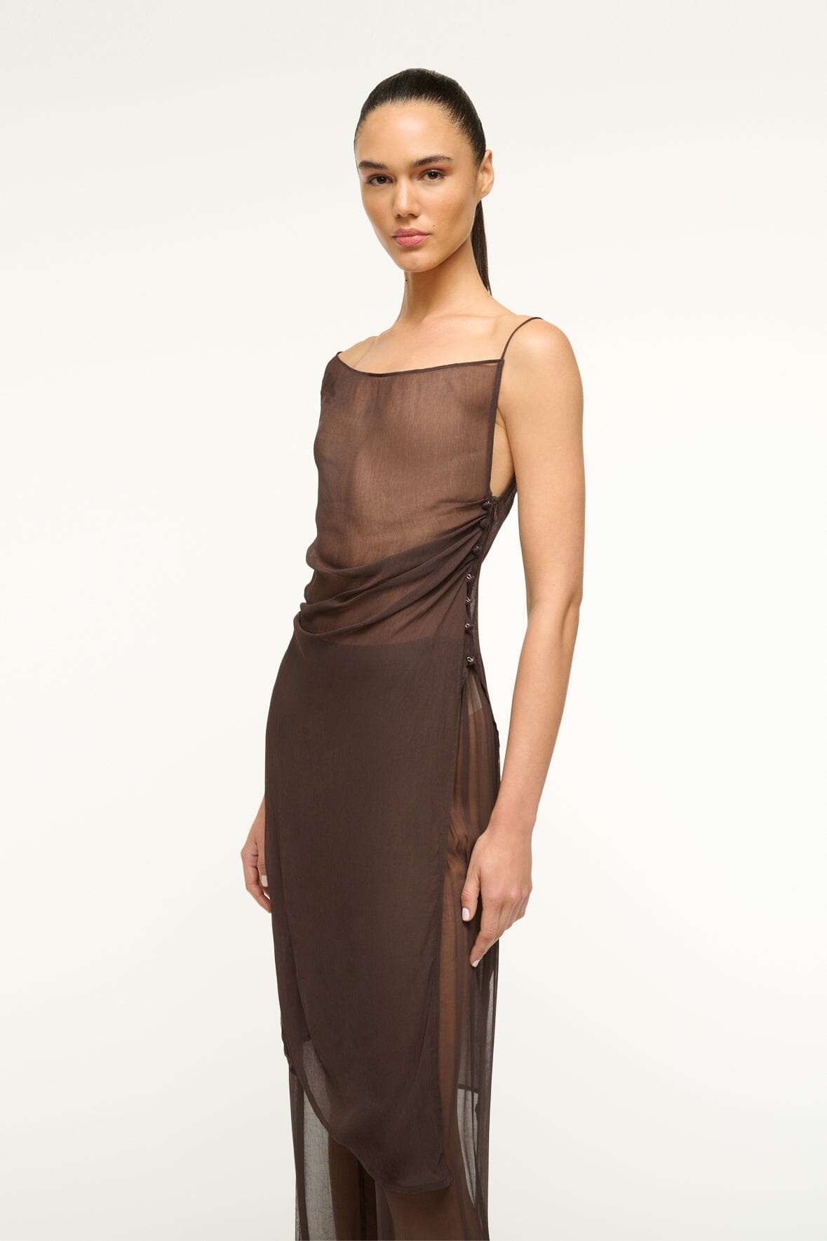 STAUD ASTAIRE TOP DARK CHOCOLATE - 3