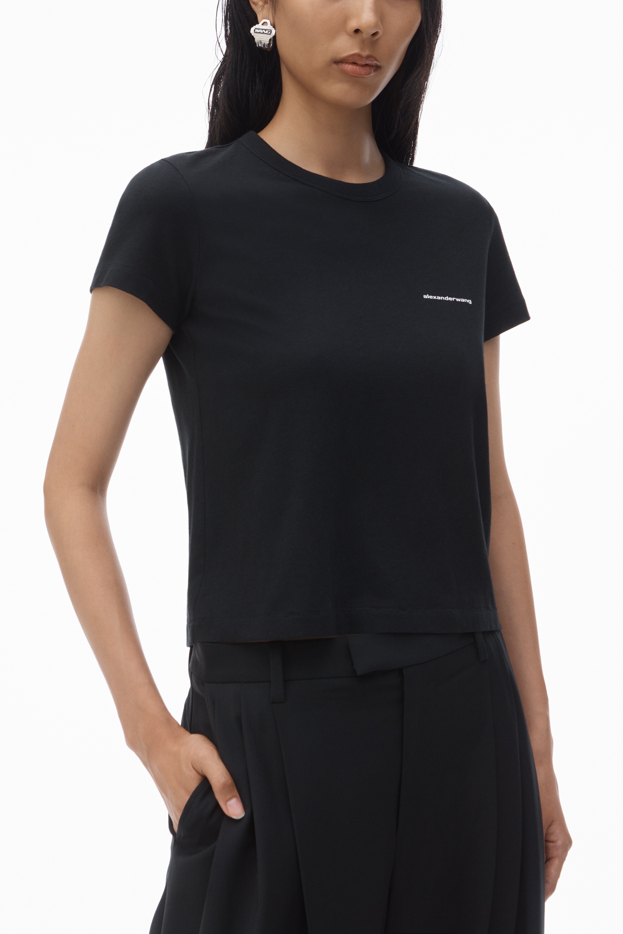 Logo-Print Shrunken Jersey Tee - 3