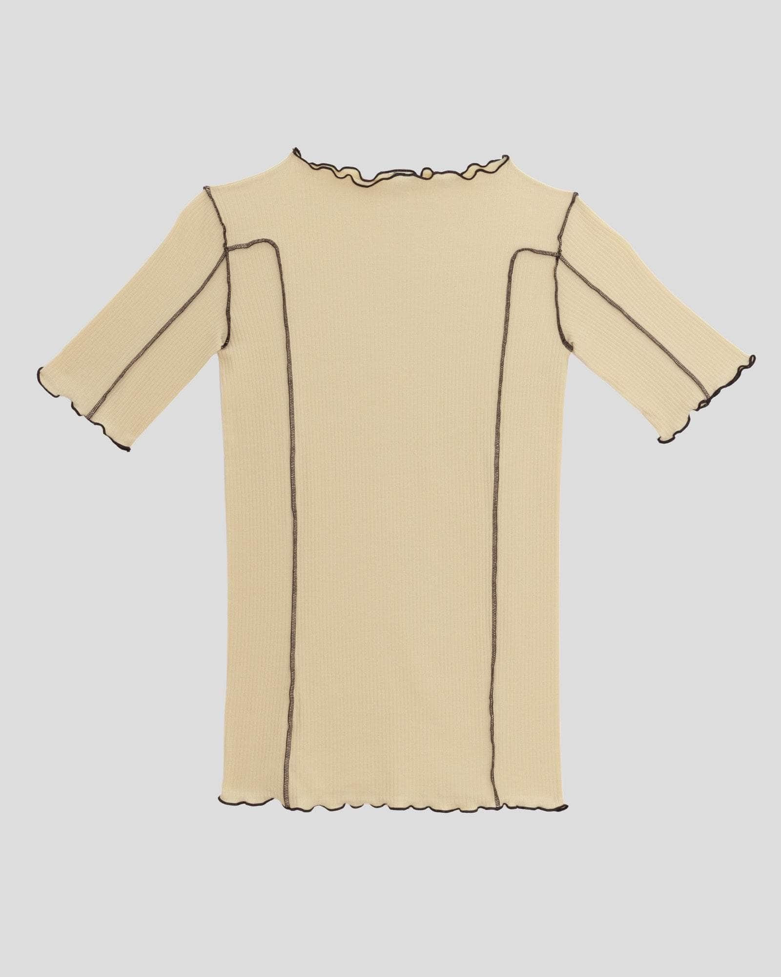 Omato 3/4 Tee Shirt - Fine Organic Cotton Rib - 6