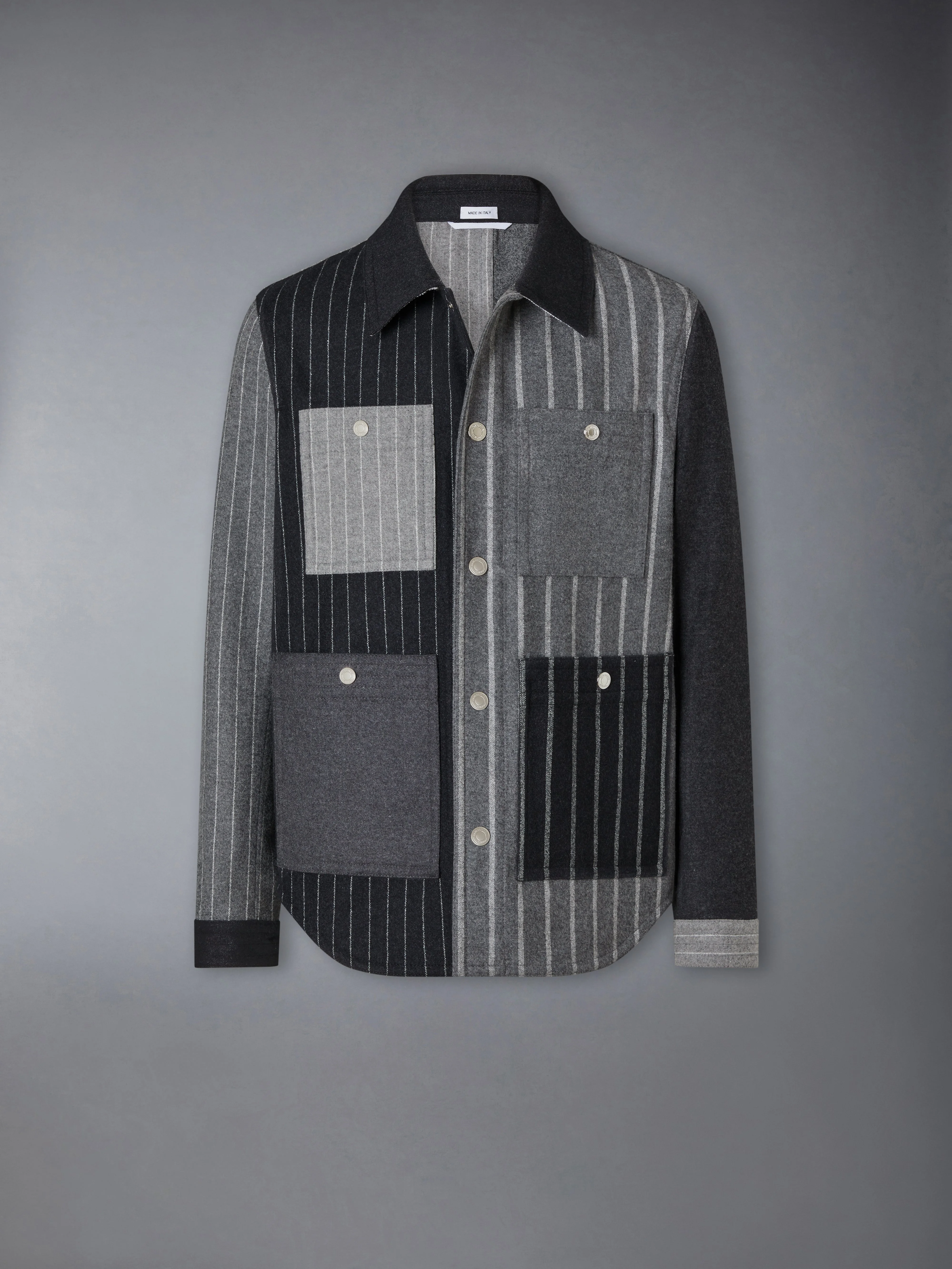 FLANNEL FUNMIX BANKER STRIPE JACKET - 1